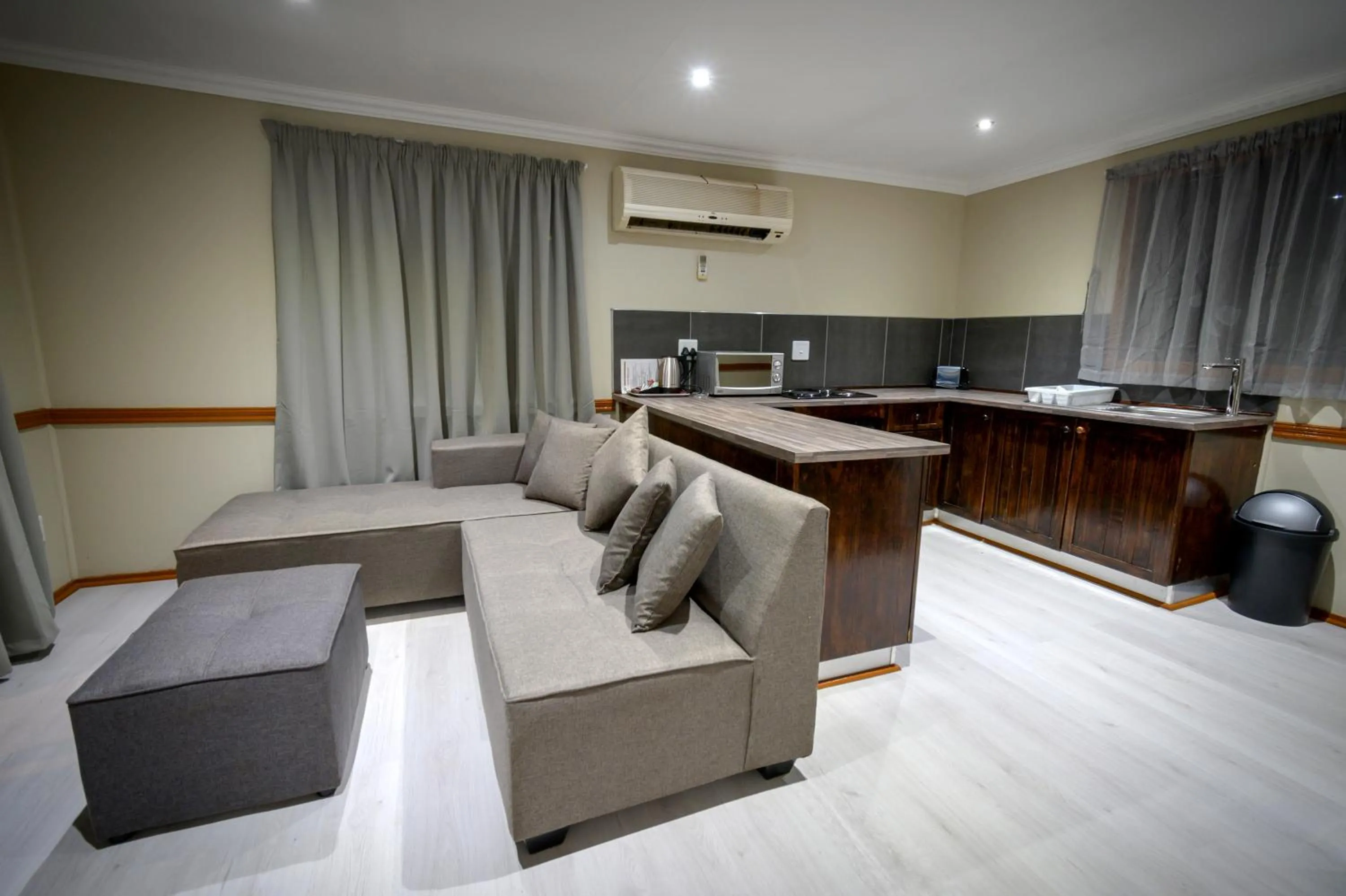 Seating area in Bains Lodge - Sustainable Electricity