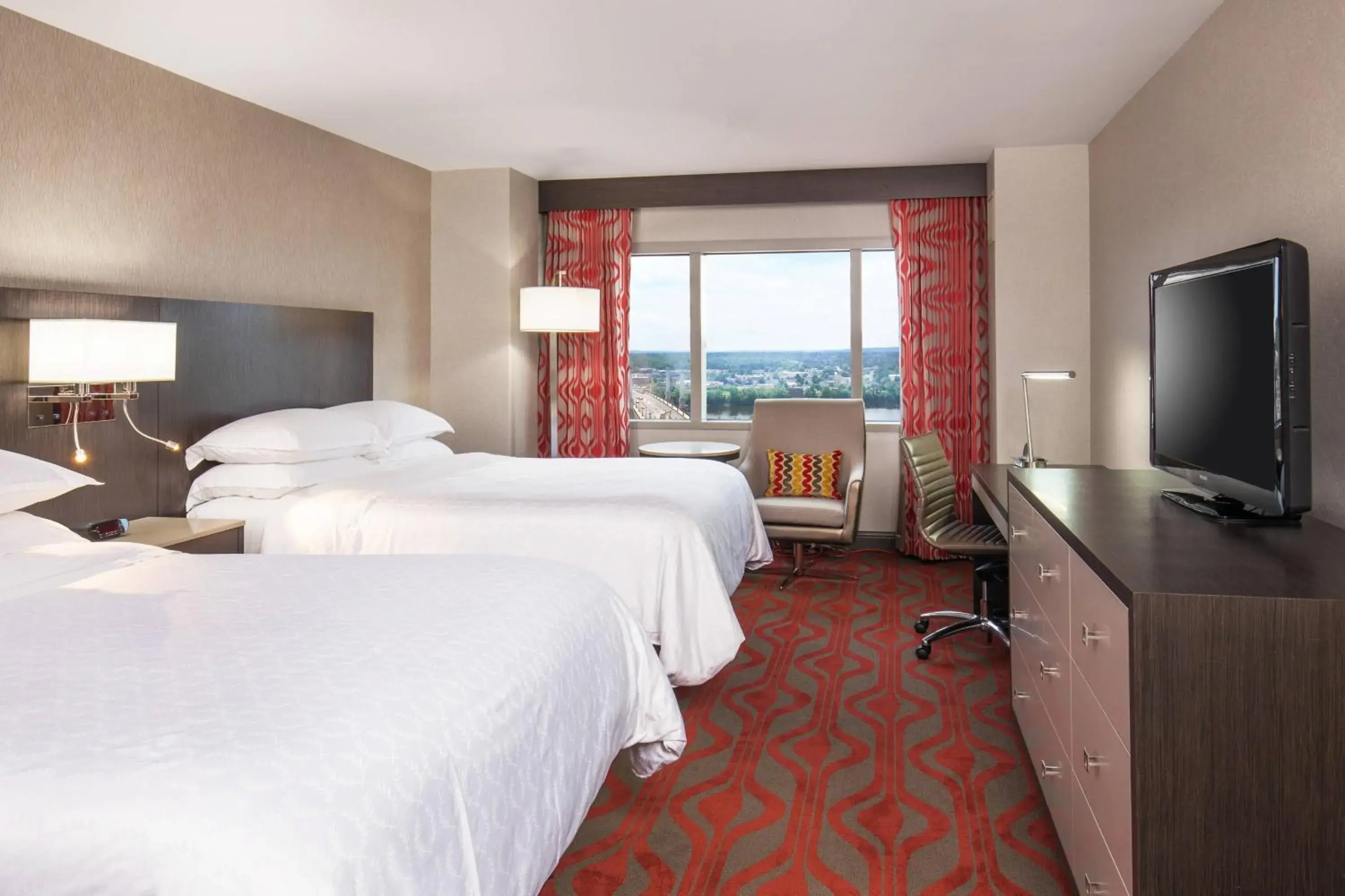 Guest room, 2 Queen, High floor in Sheraton Springfield Monarch Place Hotel Guest room, 2 Queen, High floor in Sheraton Springfield Monarch Place Hotel