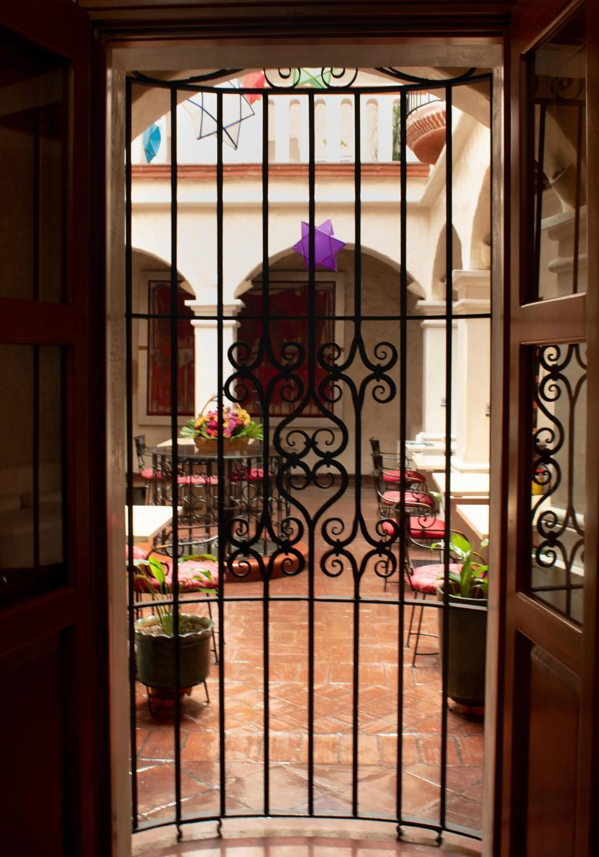 Inner courtyard view in Hotel Boutique Casa Catrina