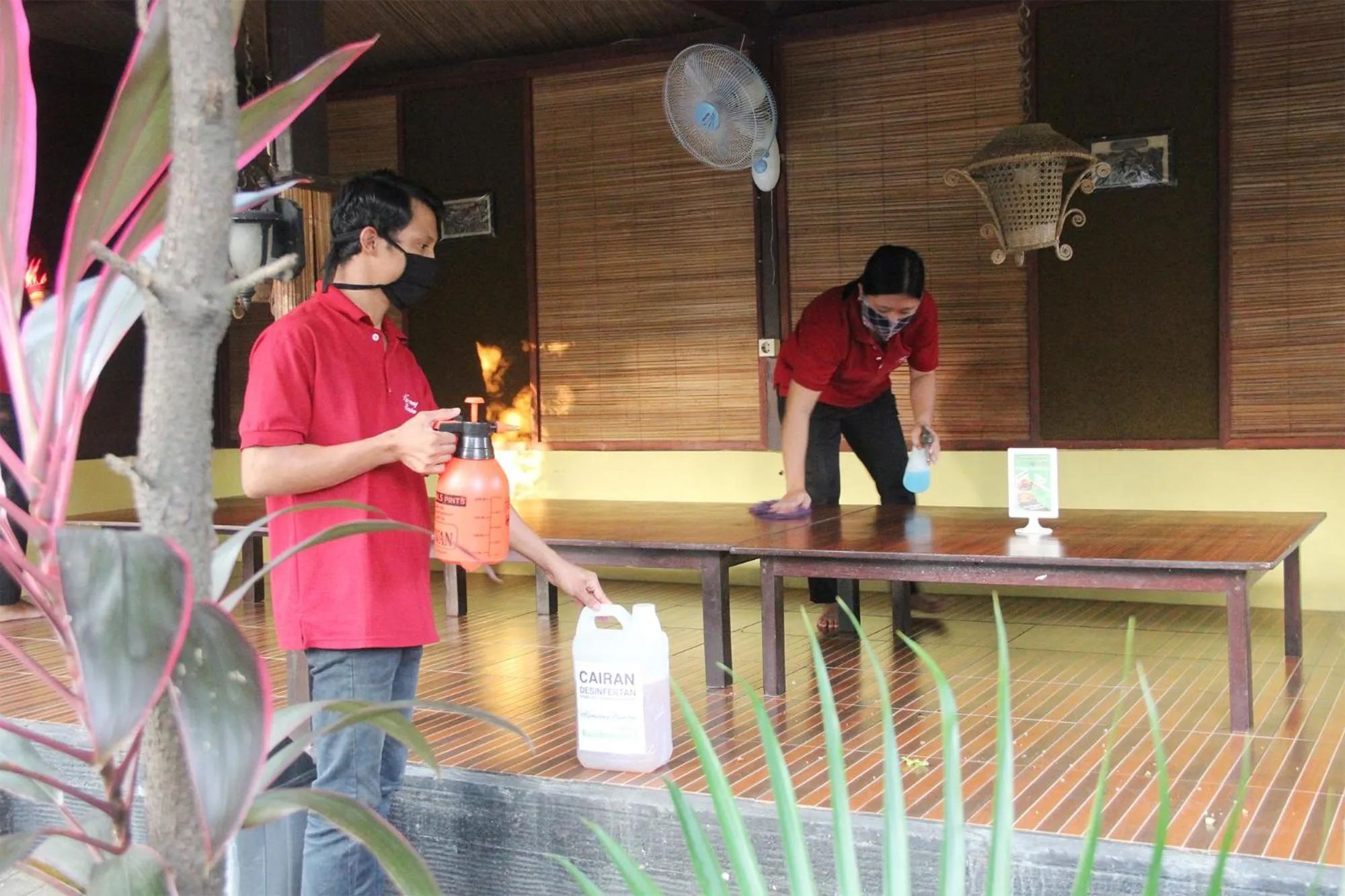 Staff in Bamboe Inn Homestay