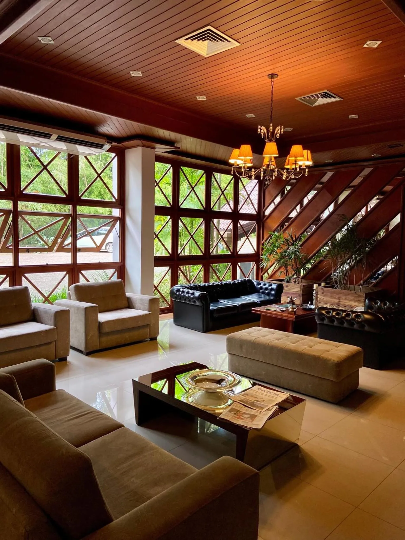 Lobby or reception in Hotel Águas Claras