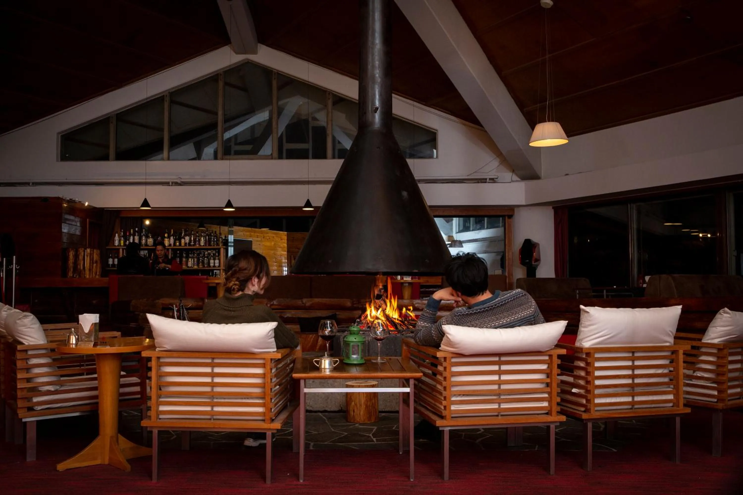 Lounge or bar in Okushiga Kogen Hotel