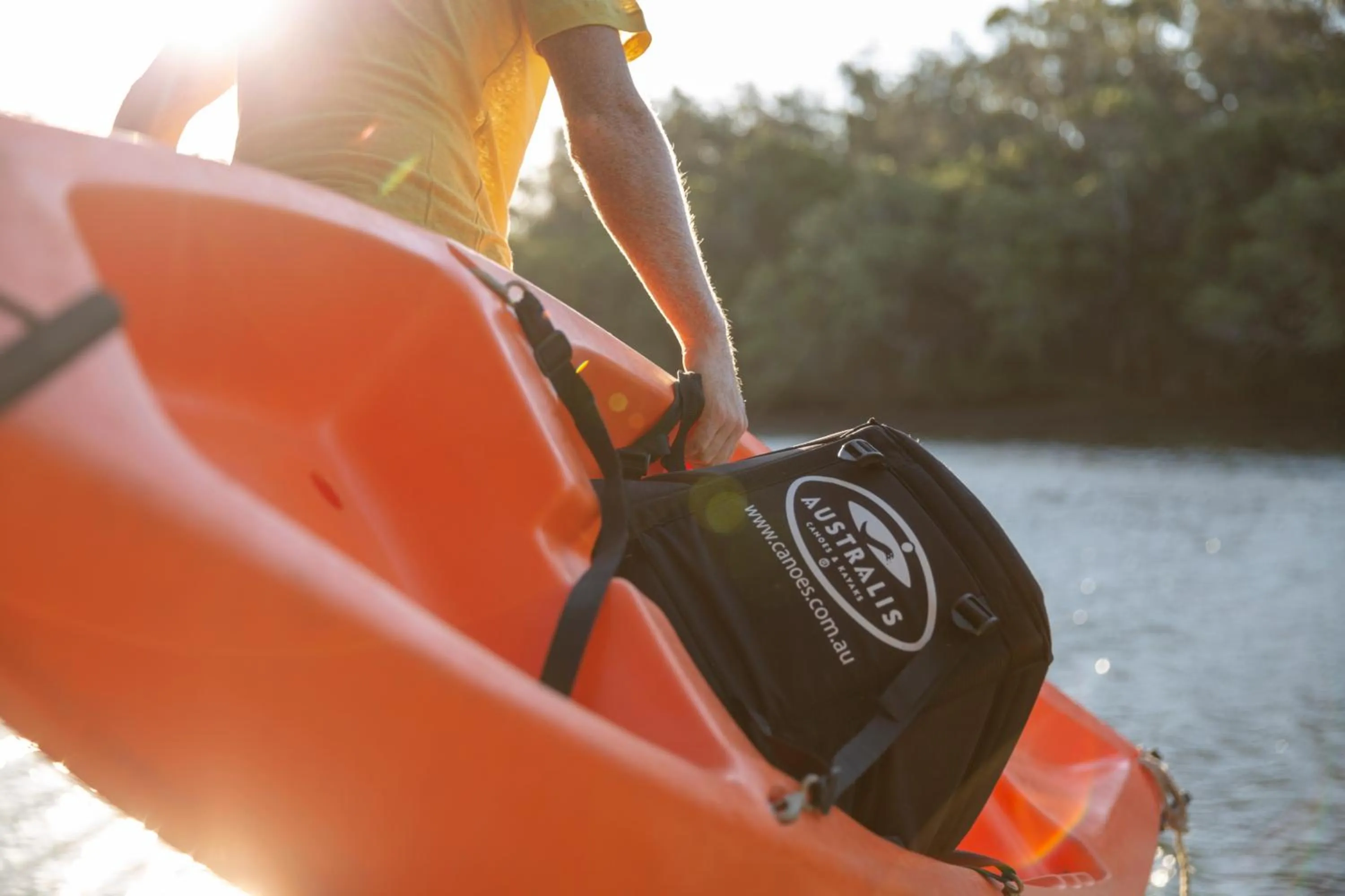 Canoeing in Paperbark Camp