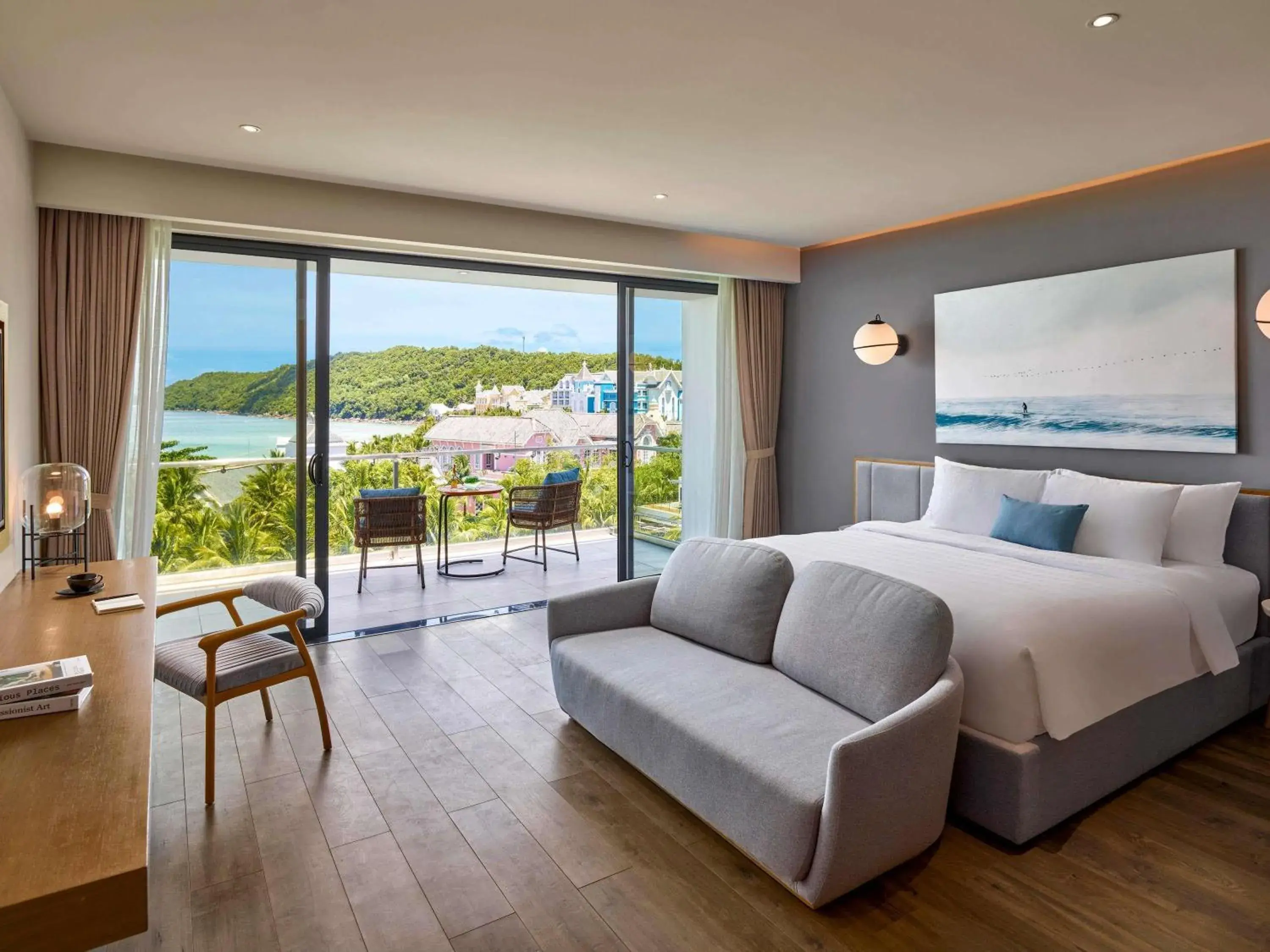 Two-Bedroom Penthouse with Balcony and Ocean View in Premier Residences Phu Quoc Emerald Bay Managed by Accor Two-Bedroom Penthouse with Balcony and Ocean View in Premier Residences Phu Quoc Emerald Bay Managed by Accor