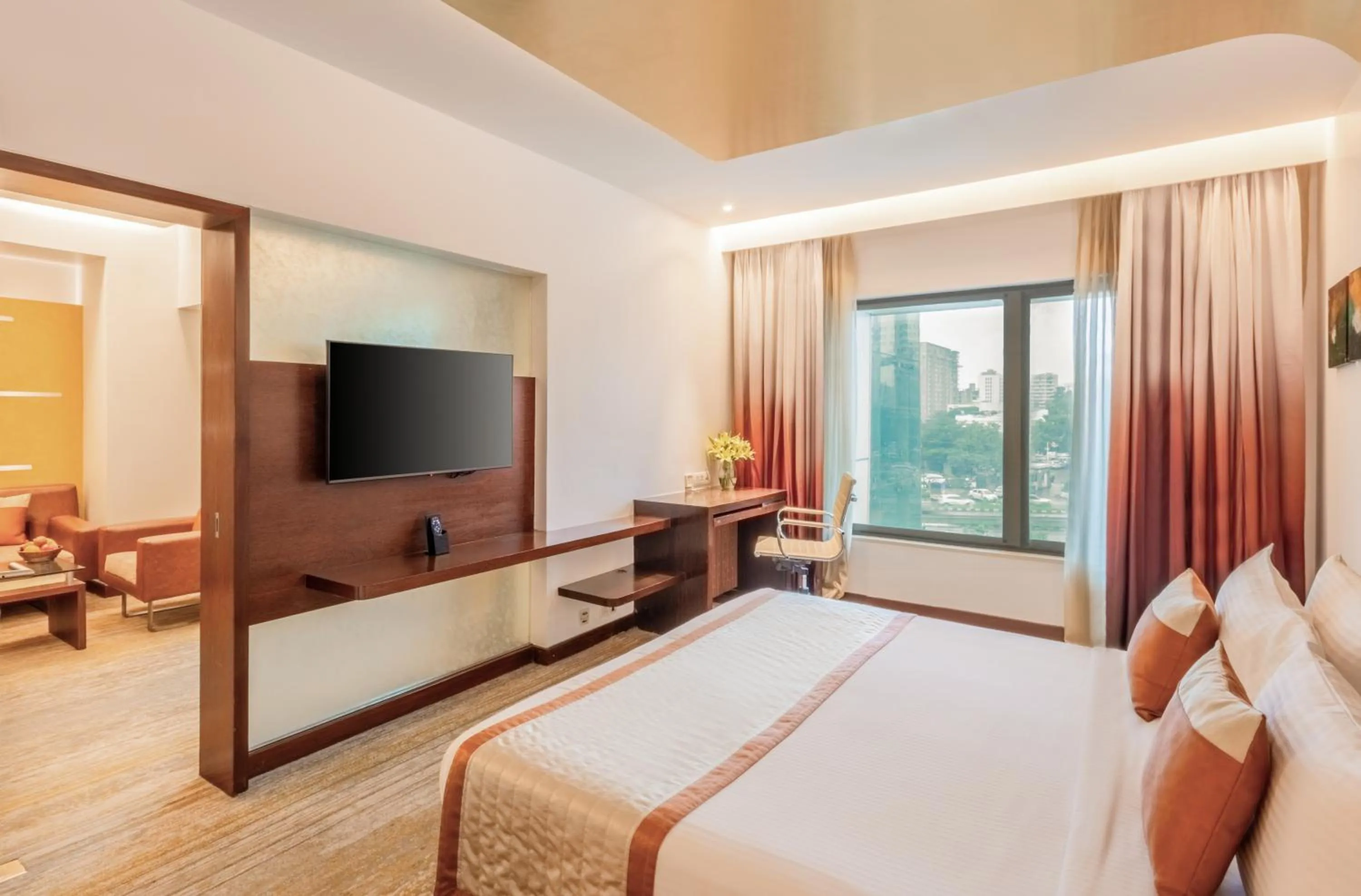 Bedroom, Bed in Sayaji Pune