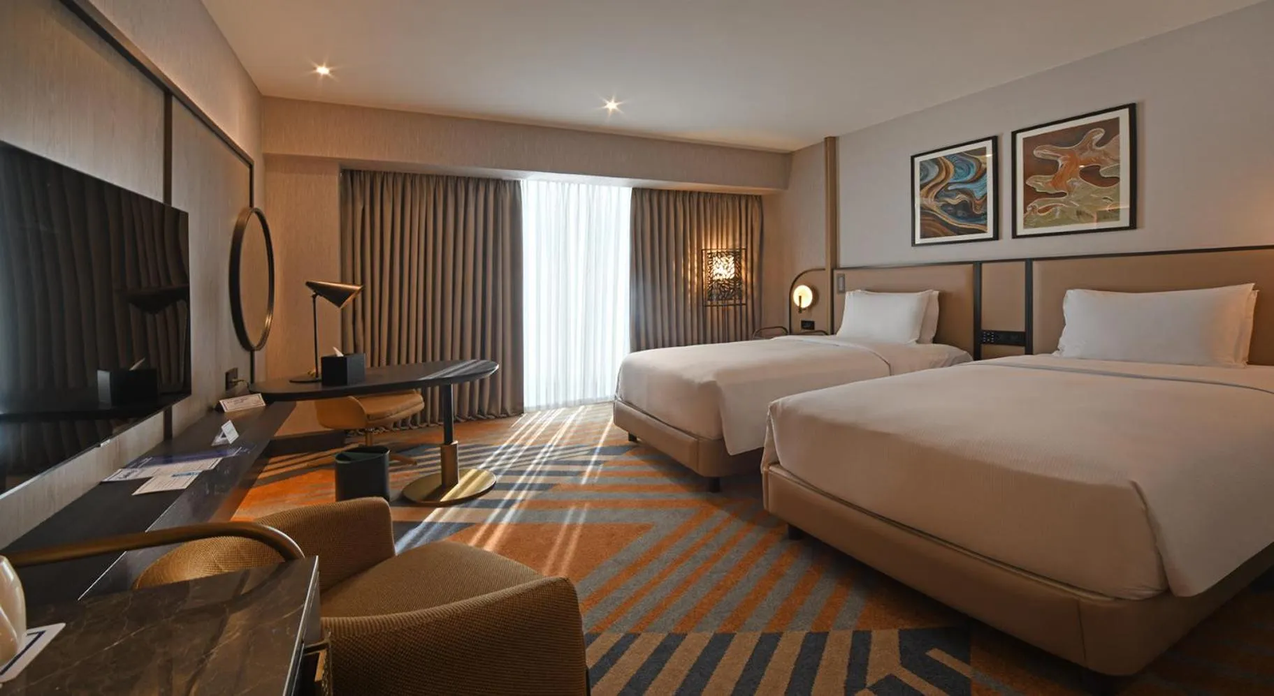 View (from property/room), Bed in Hilton Amman