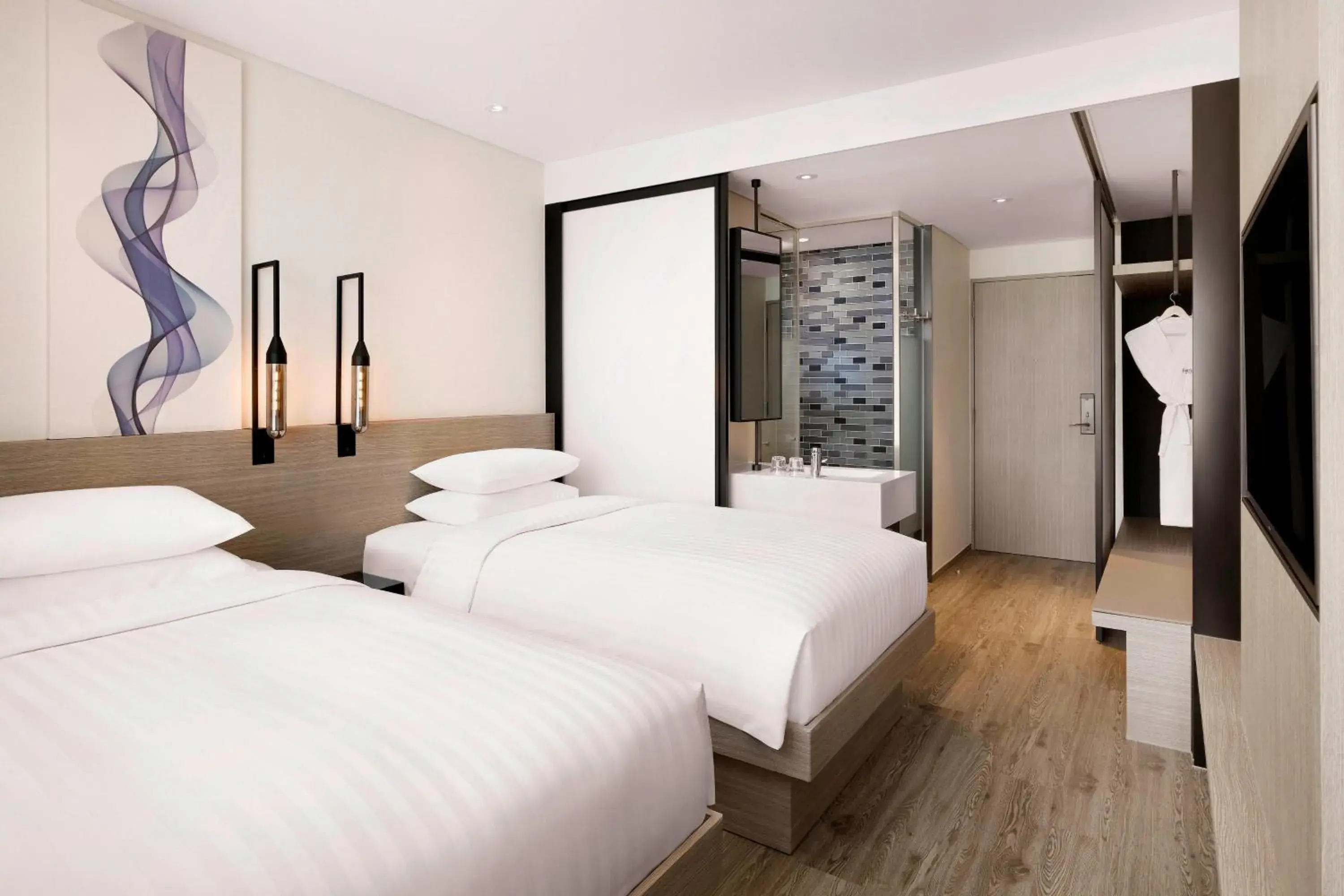 Standard Room - 2 Twin Beds with City View in Fairfield by Marriott Busan Standard Room - 2 Twin Beds with City View in Fairfield by Marriott Busan