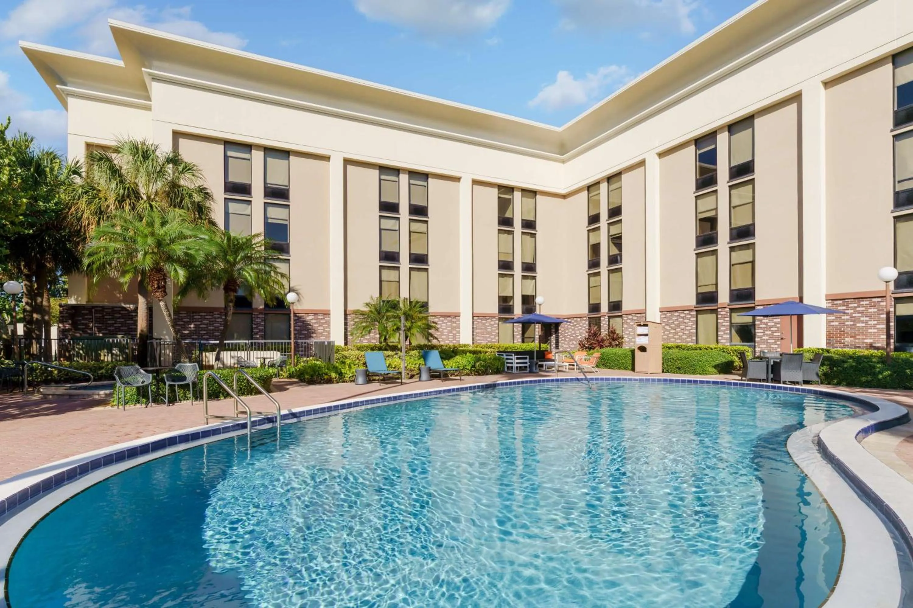 Pool view in Hampton Inn Ft. Lauderdale-Cypress Creek