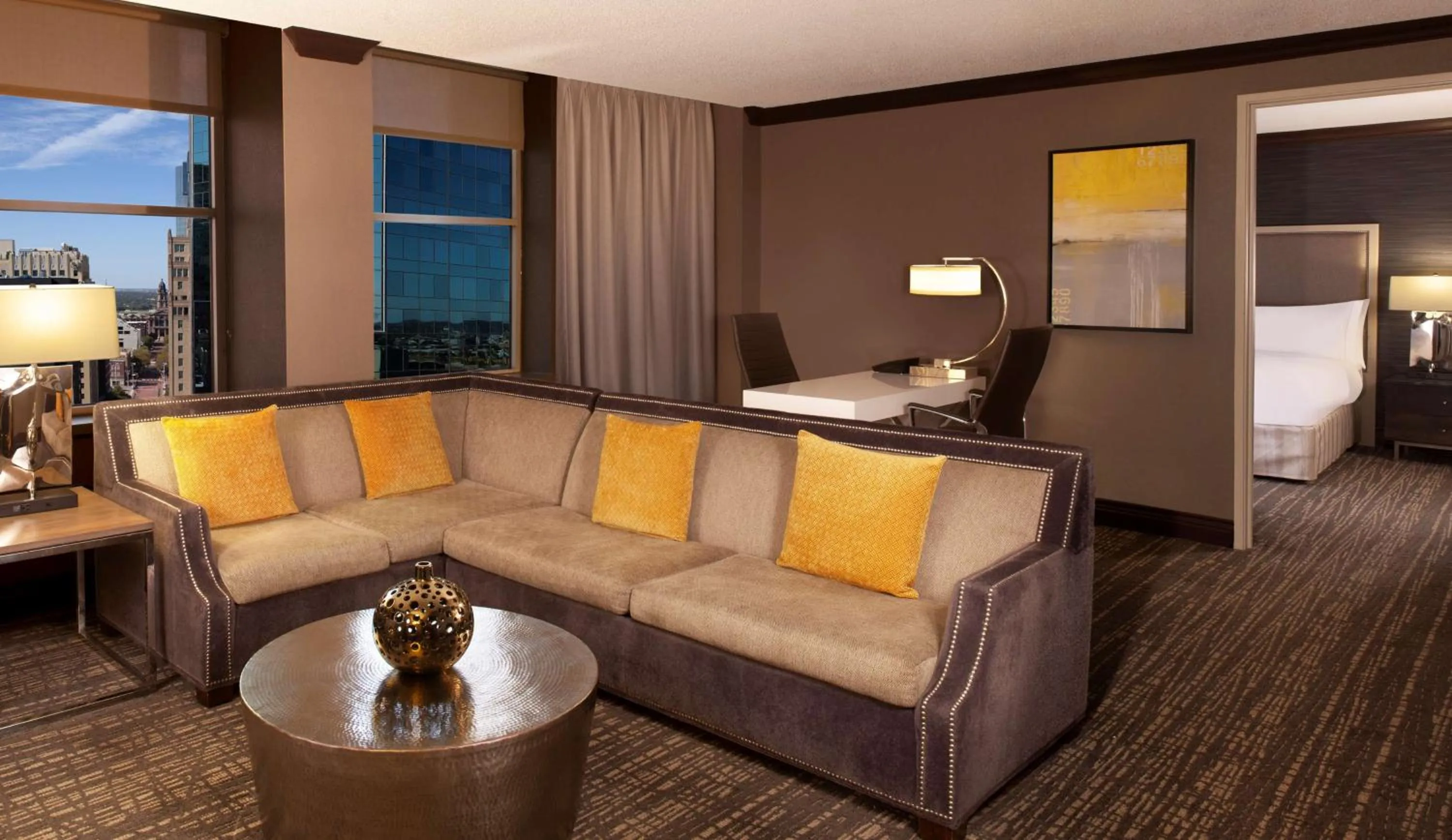 Living room in Hilton Fort Worth