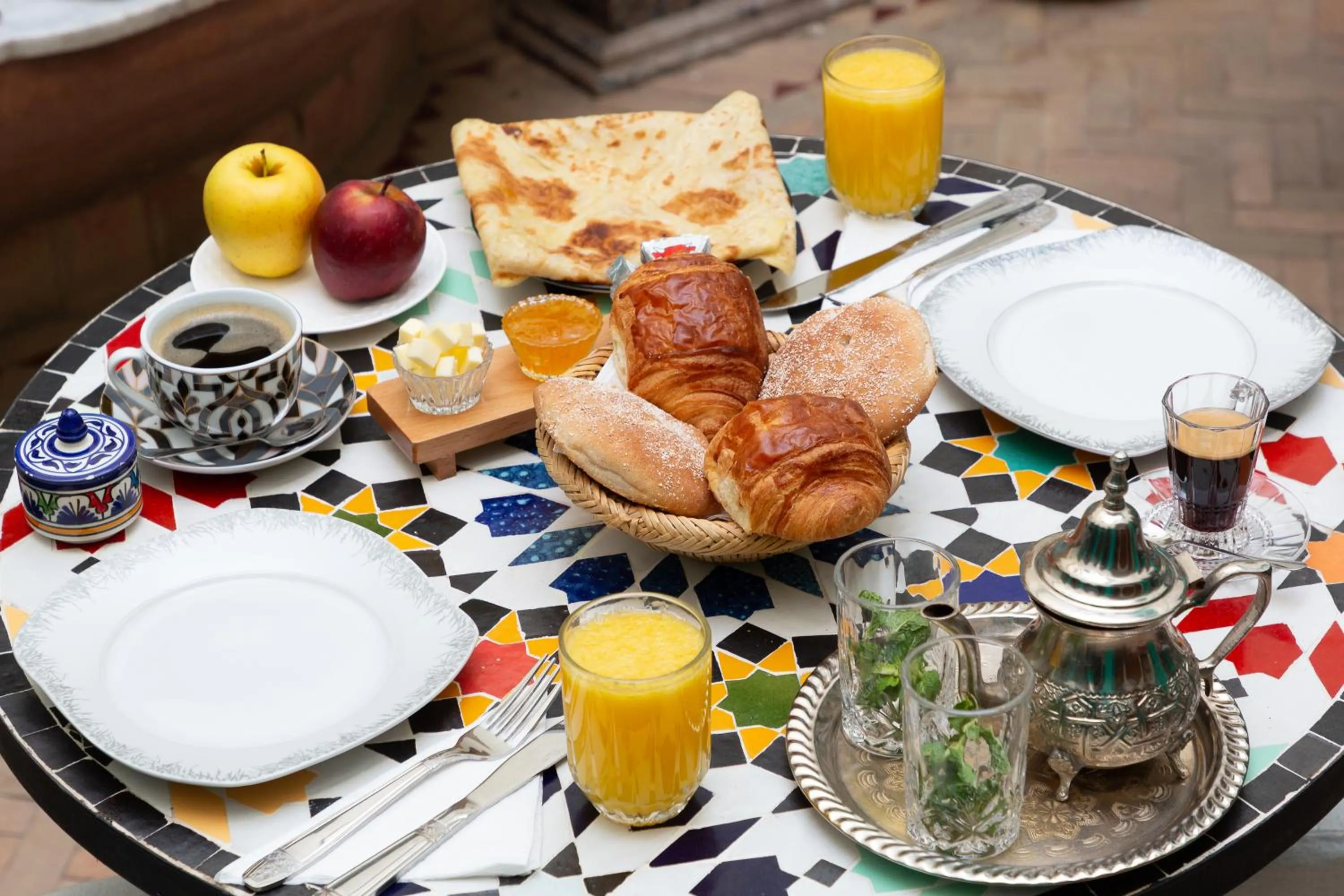 Food and drinks in Riad Bianca Marrakech