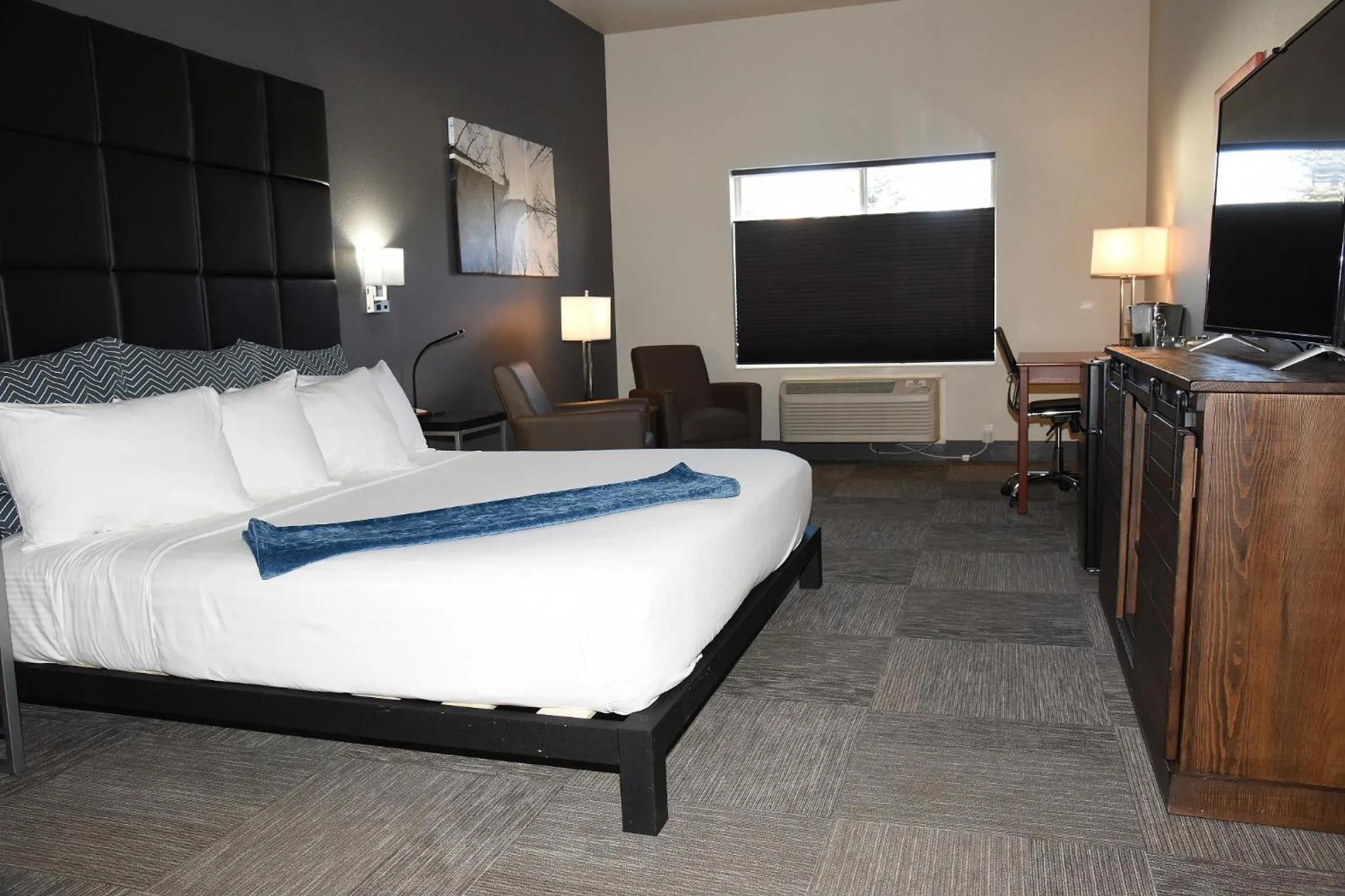 Shower, Bed in Wood River Inn & Suite