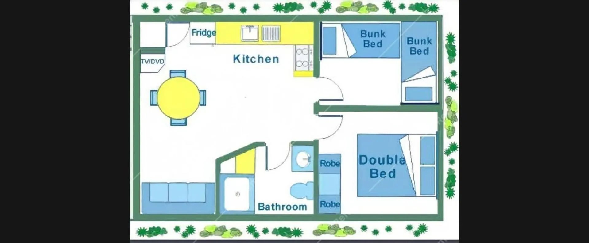 Floor plan in Lake Hamilton Motor Village and Caravan Park
