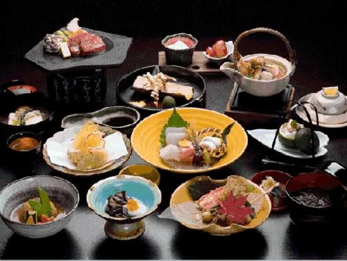 Food in Beautiful Japanese Garden Kagetsu