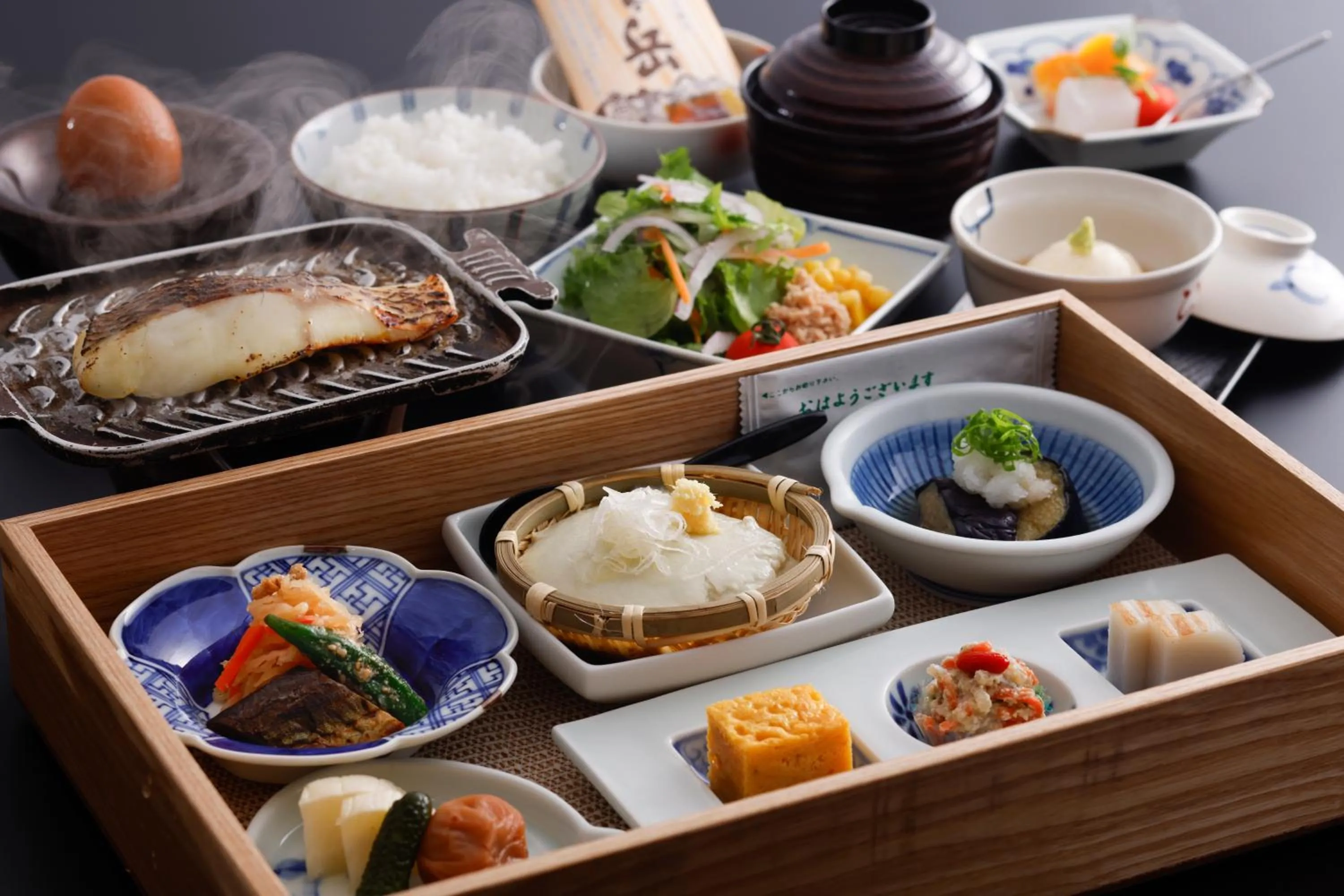 Breakfast in Beautiful Japanese Garden Kagetsu