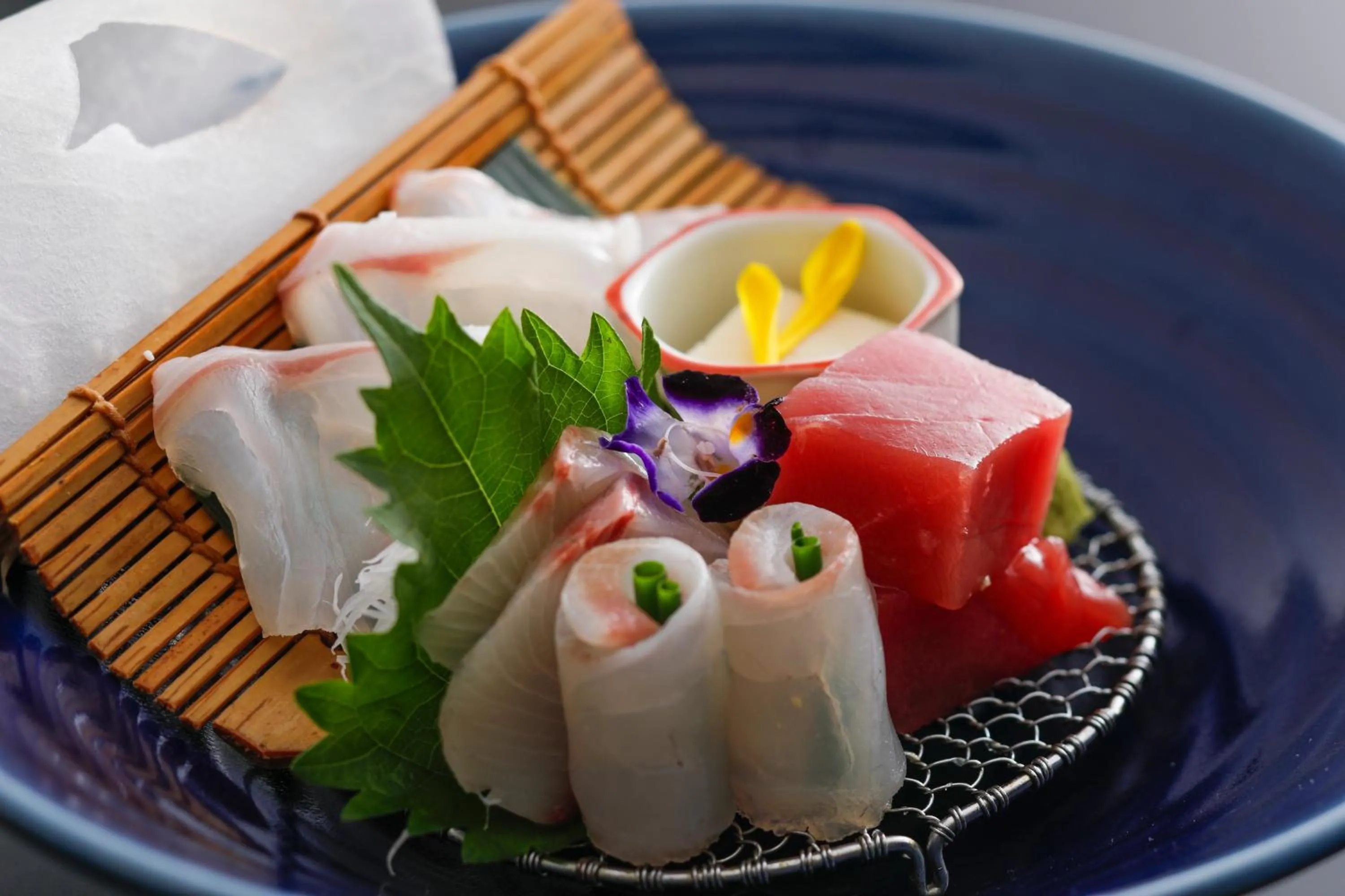 Food close-up in Beautiful Japanese Garden Kagetsu