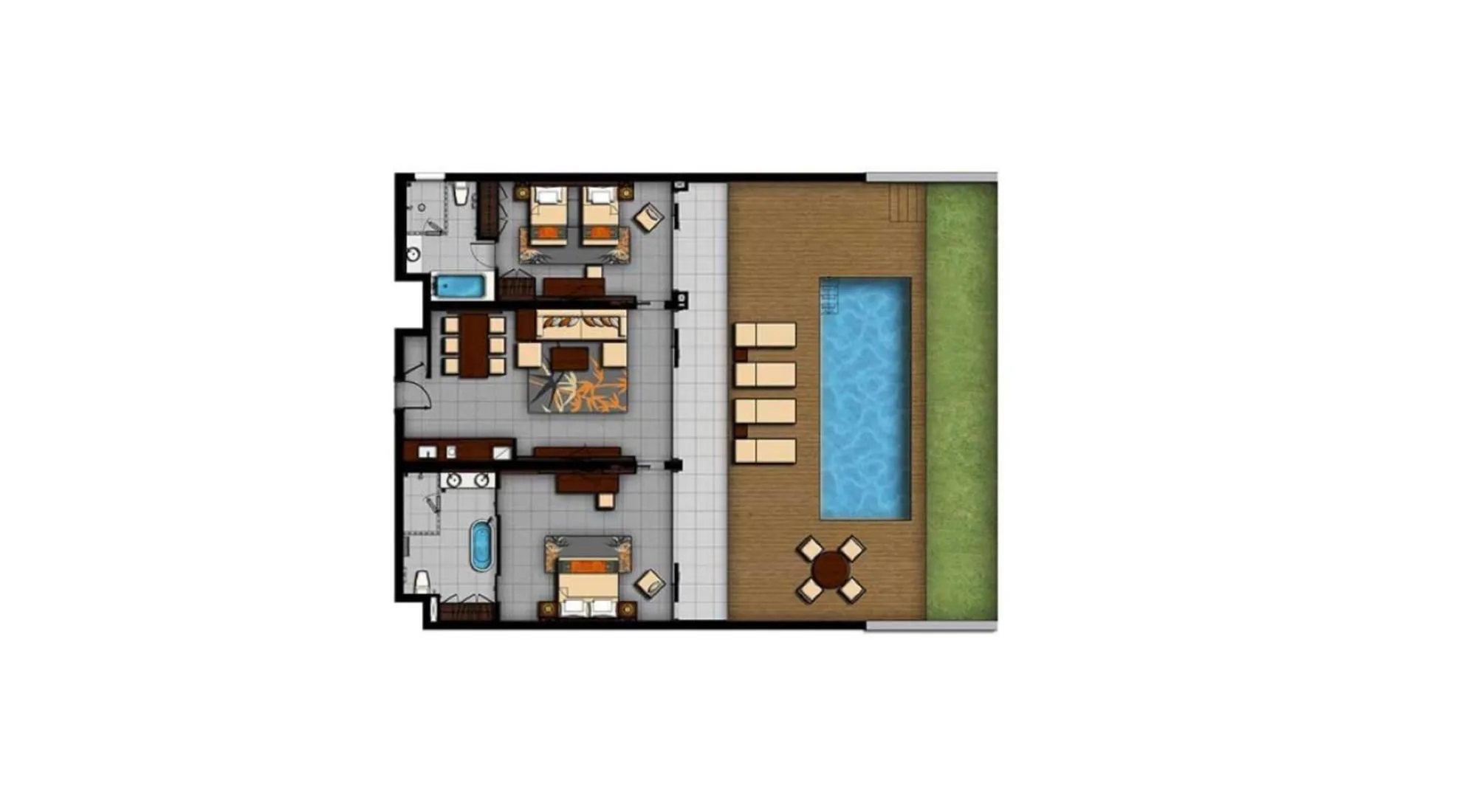 Floor plan in Angsana Lang Co