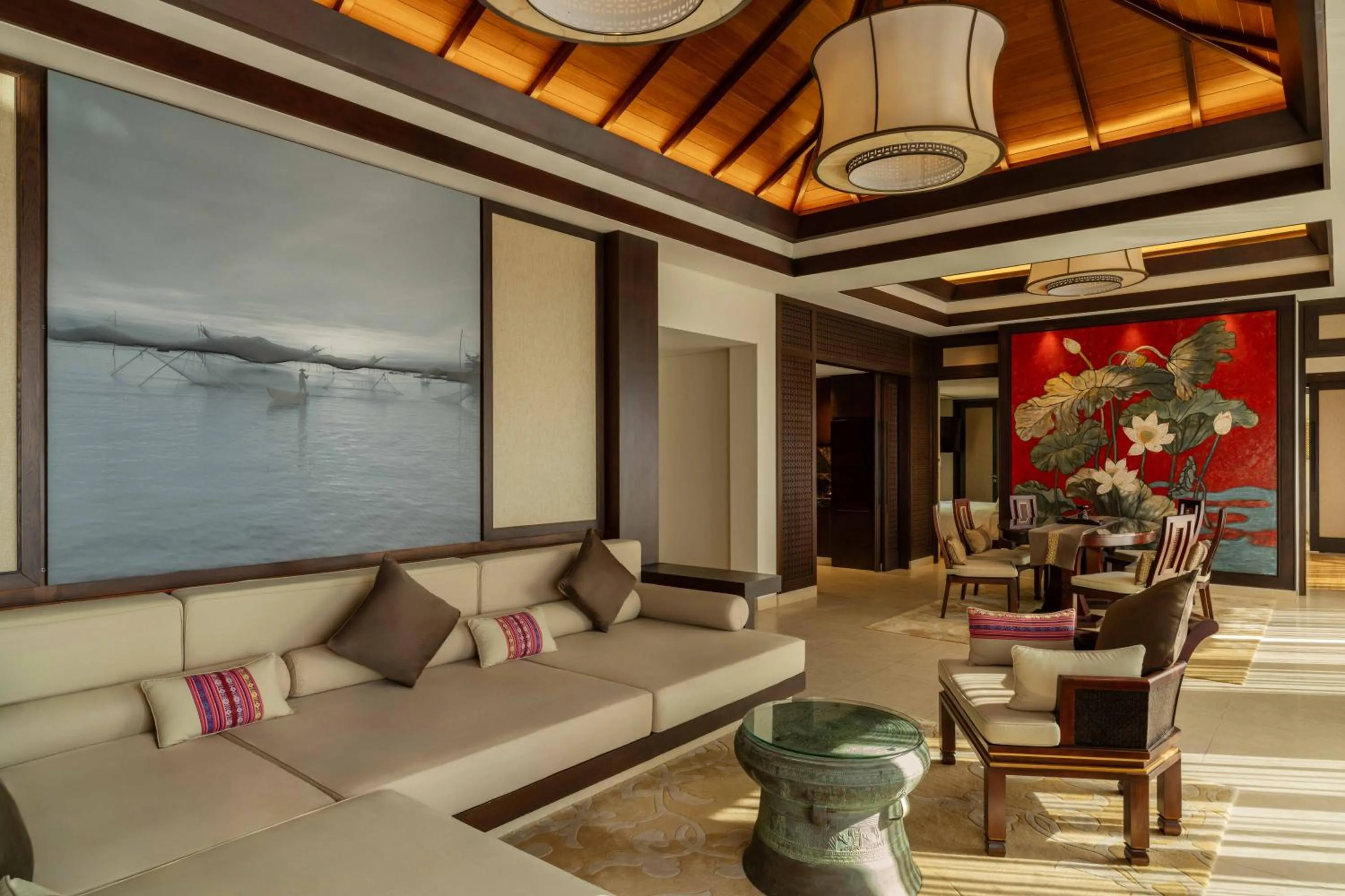 Living room in Banyan Tree Lang Co