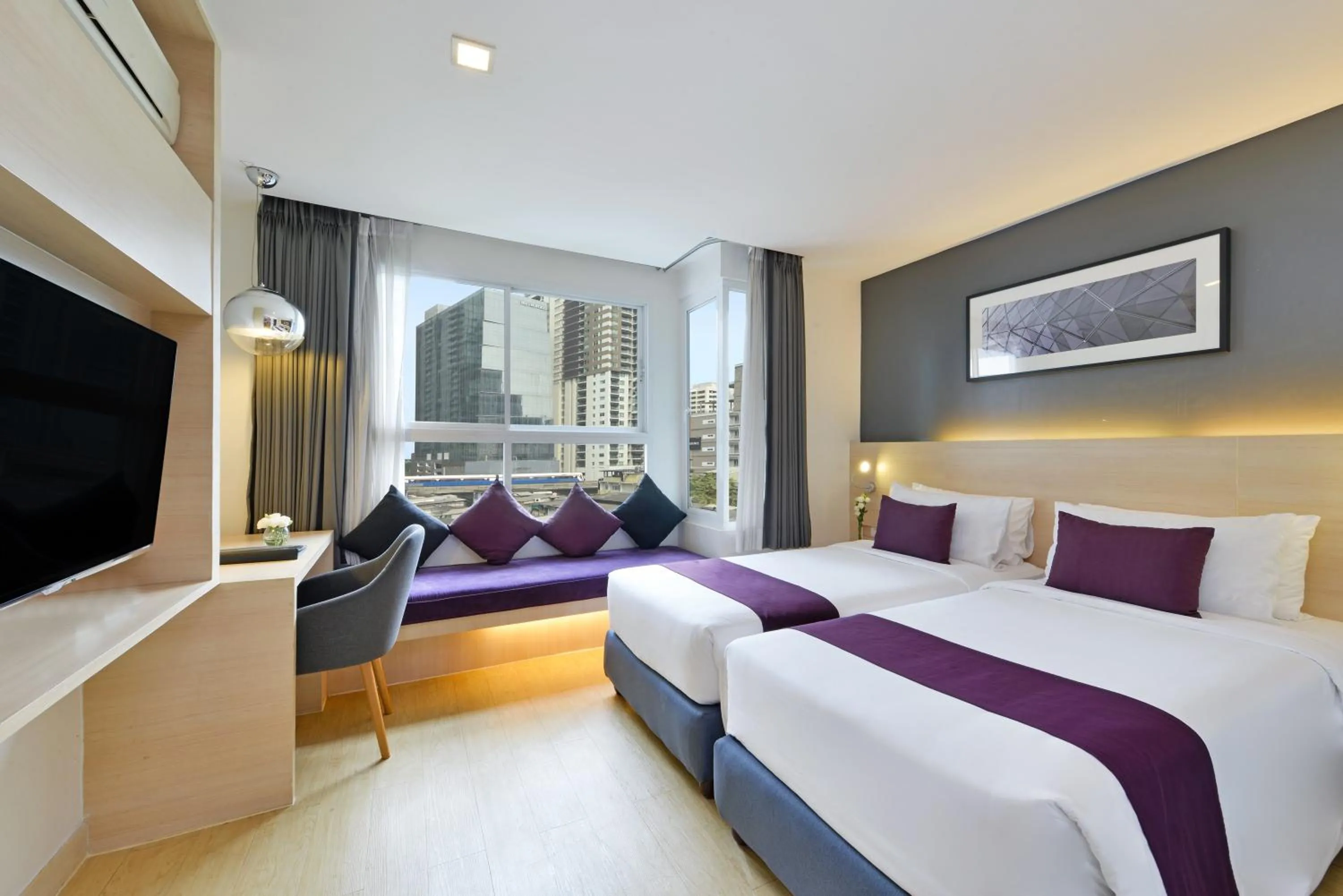 Bedroom, Bed in Arize Hotel Sukhumvit