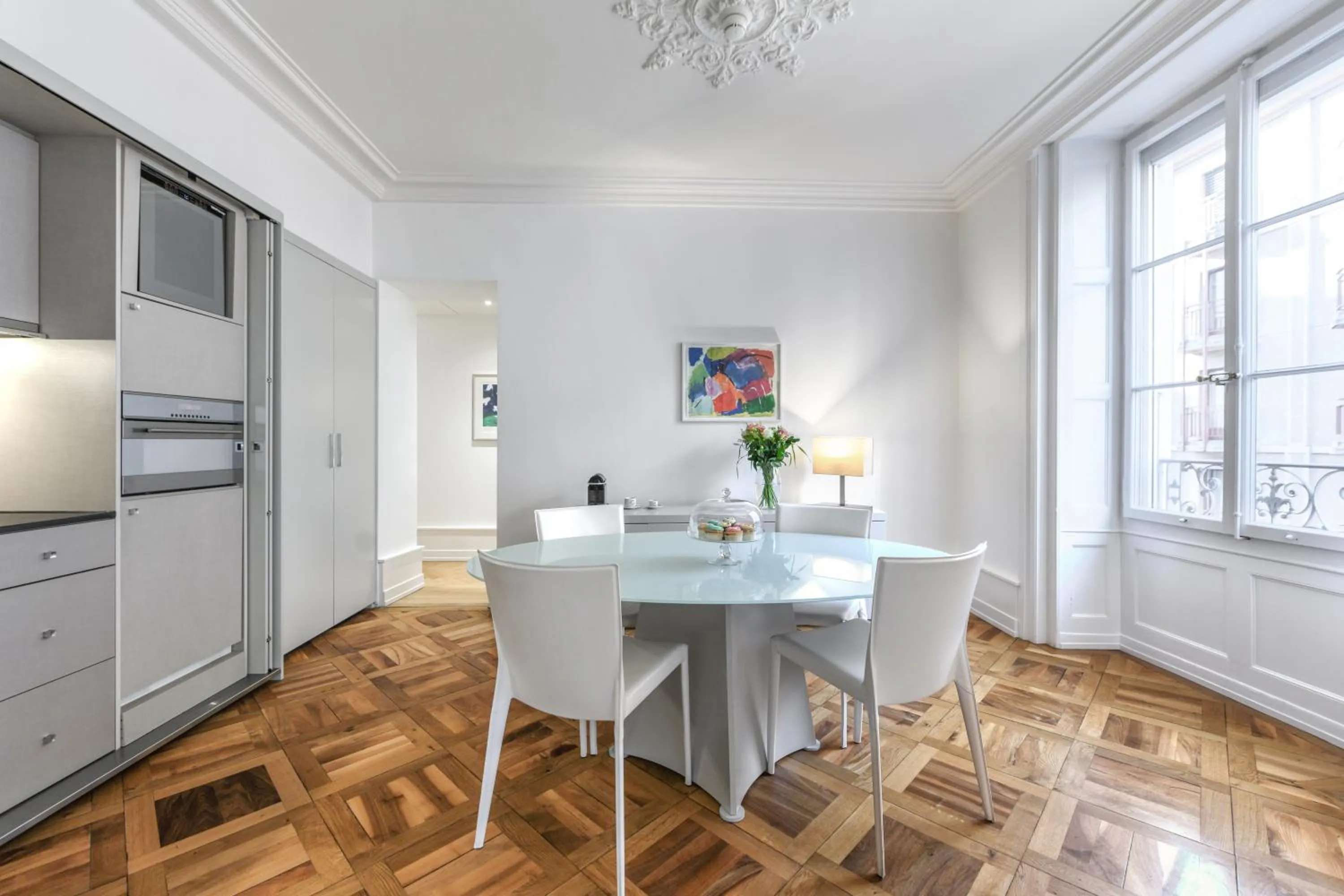 Kitchen or kitchenette in Swiss Luxury Apartments Geneva