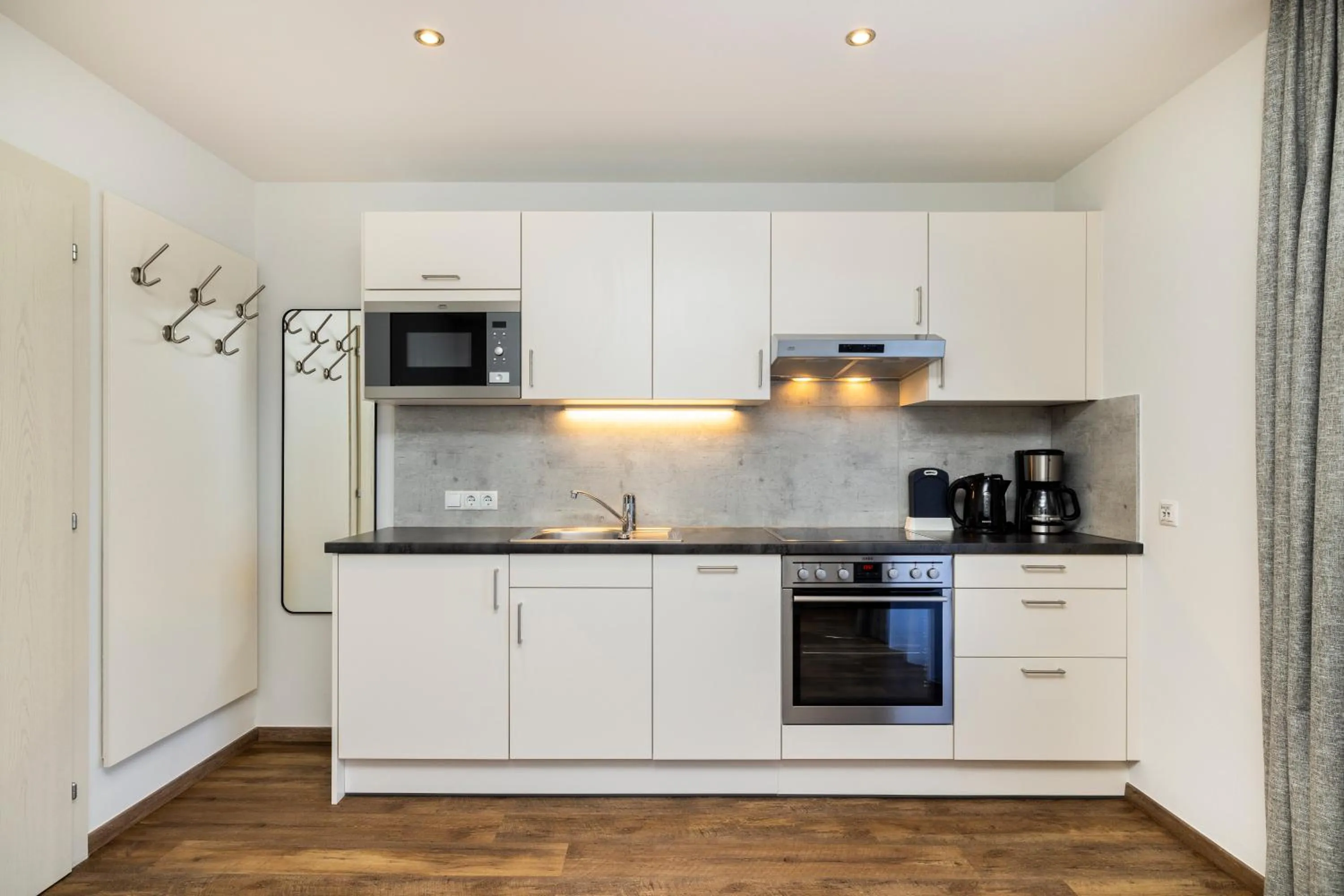 Kitchen or kitchenette in Aparthotel Jägerheim