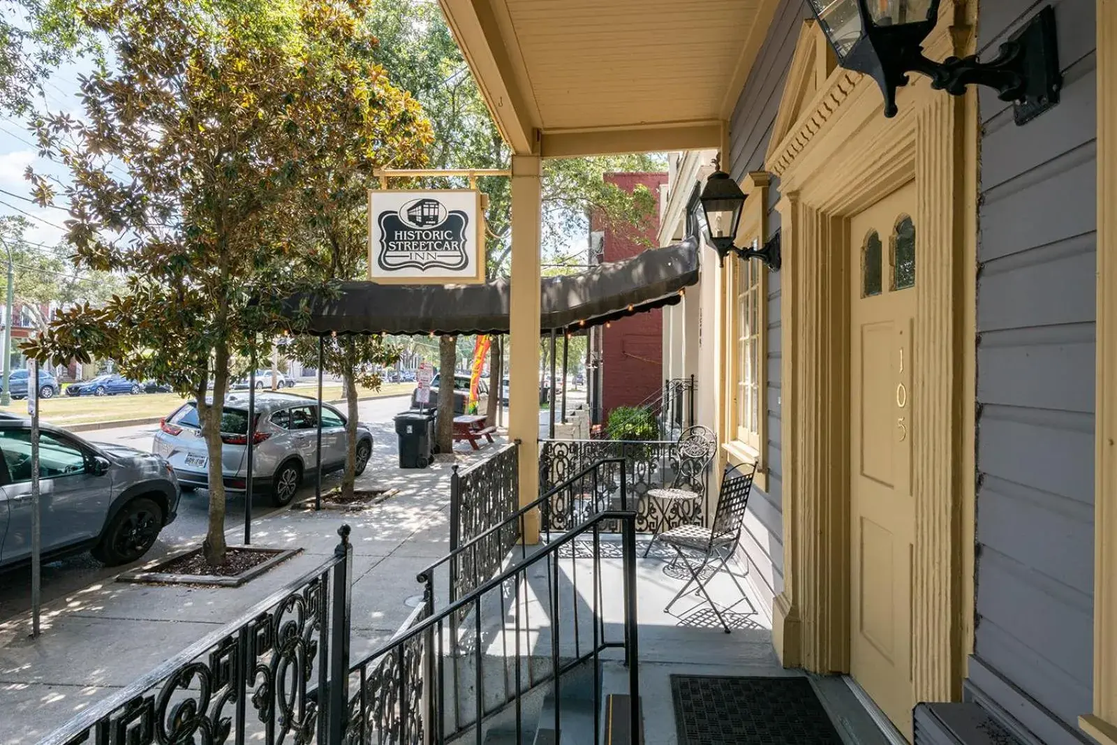 King Room with Balcony in Historic Streetcar Inn King Room with Balcony in Historic Streetcar Inn