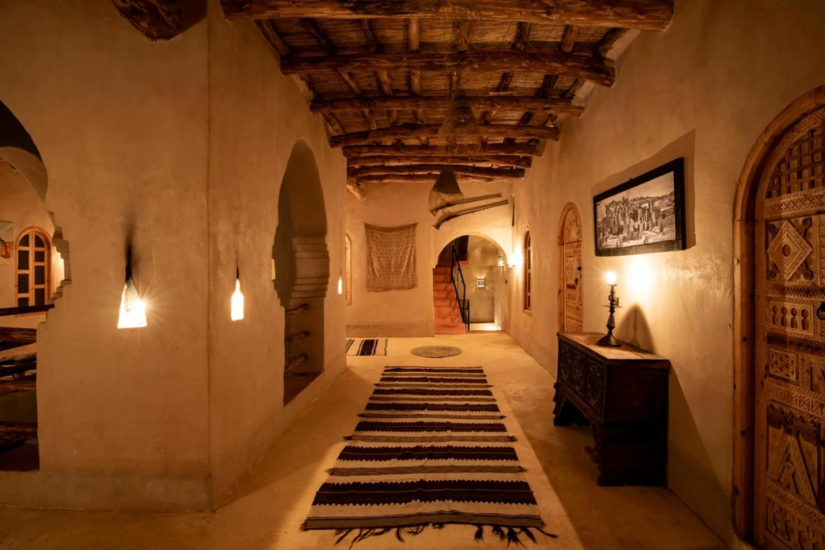 Living room, Bed in Kasbah Tebi