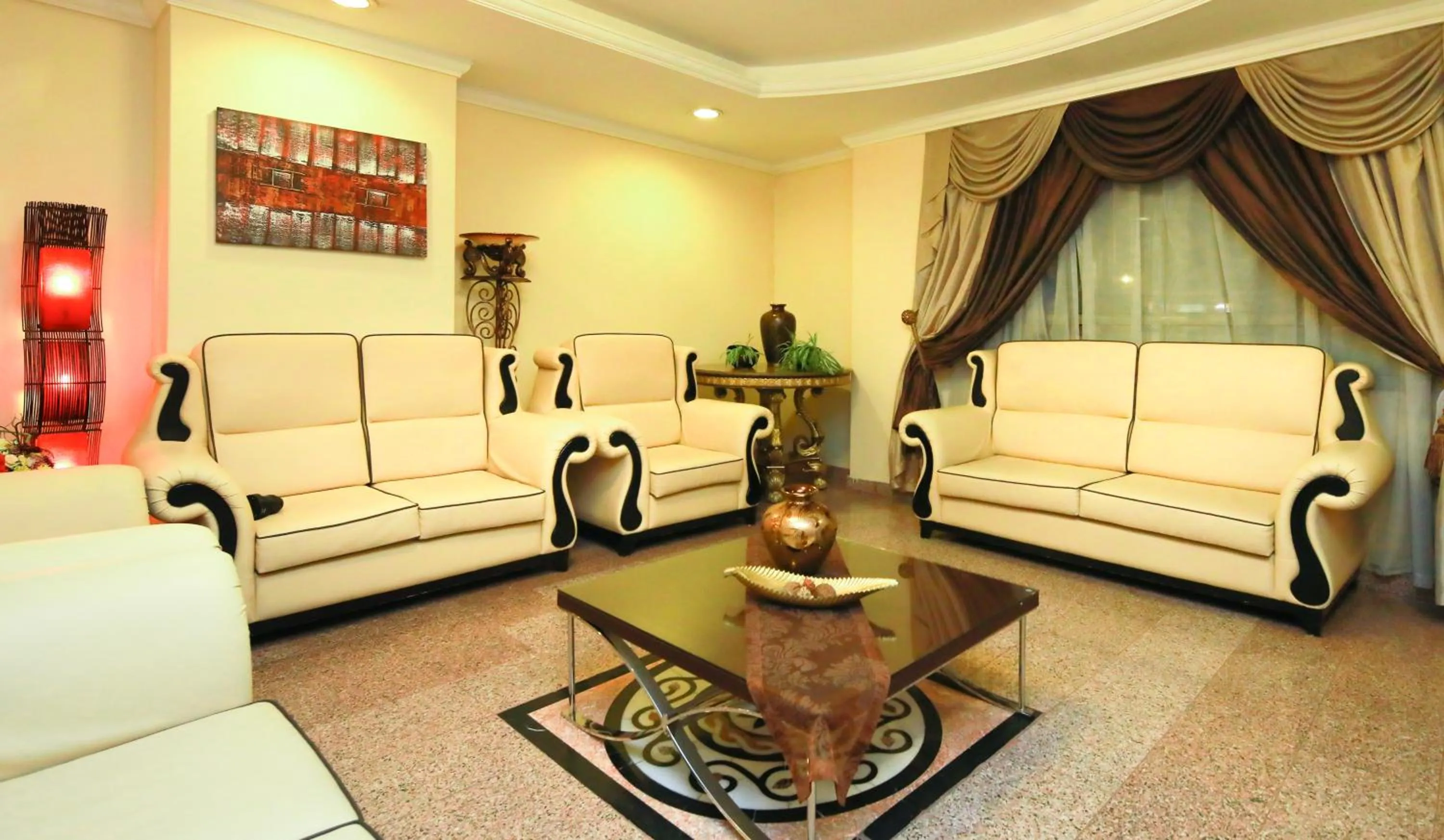 Seating area in La Villa Hotel