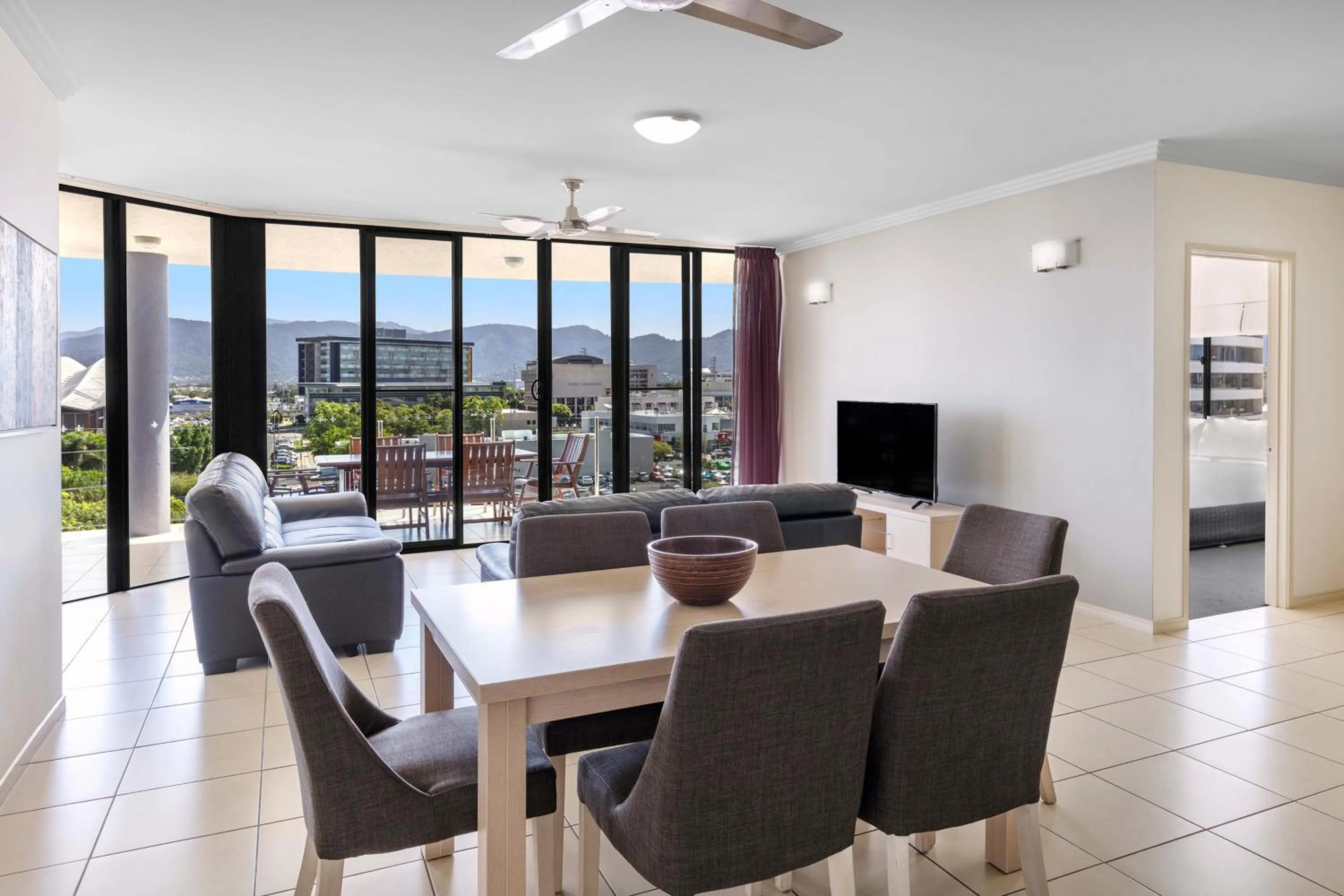 Living room in Piermonde Apartments Cairns