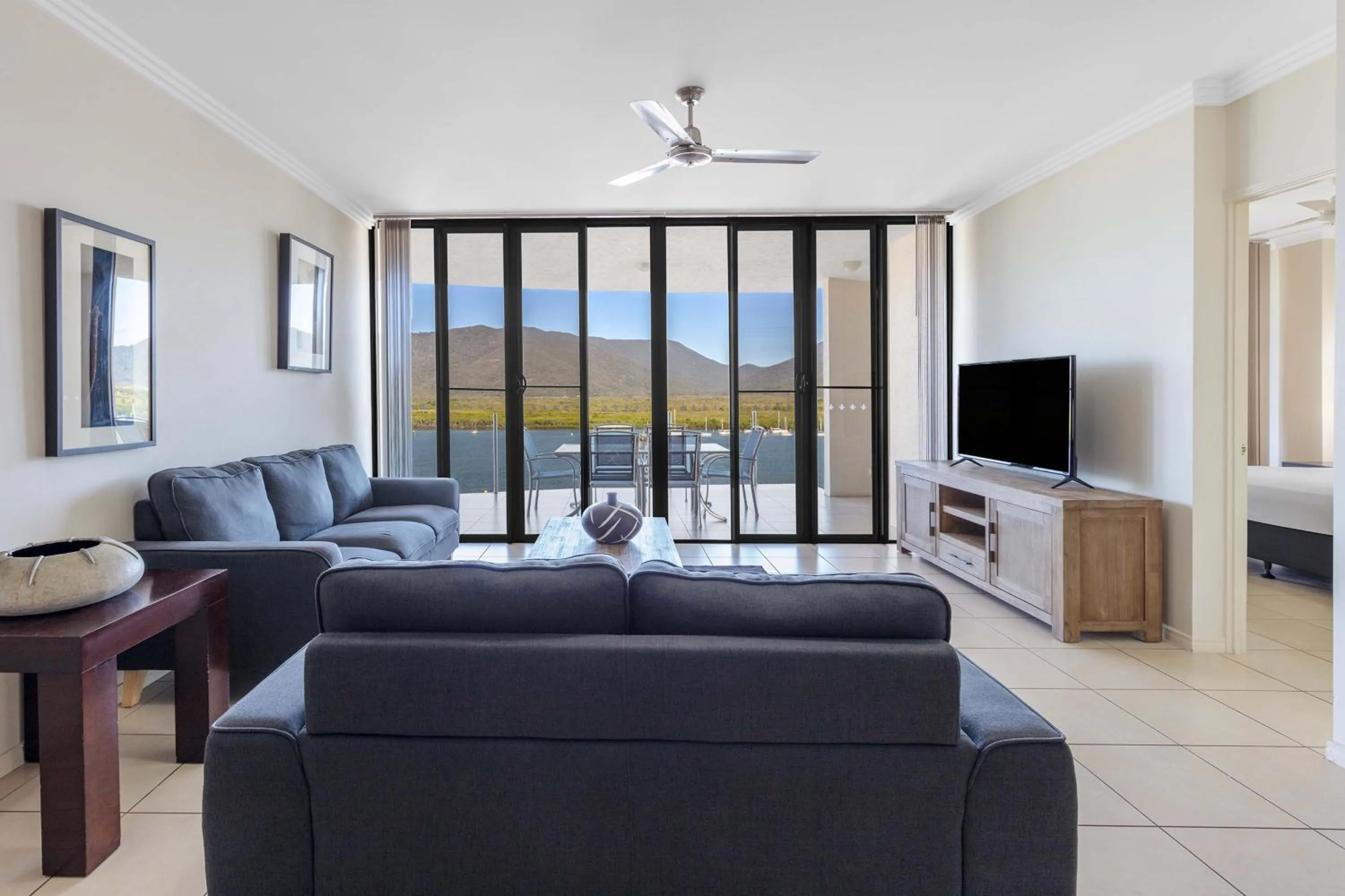 Living room in Piermonde Apartments Cairns