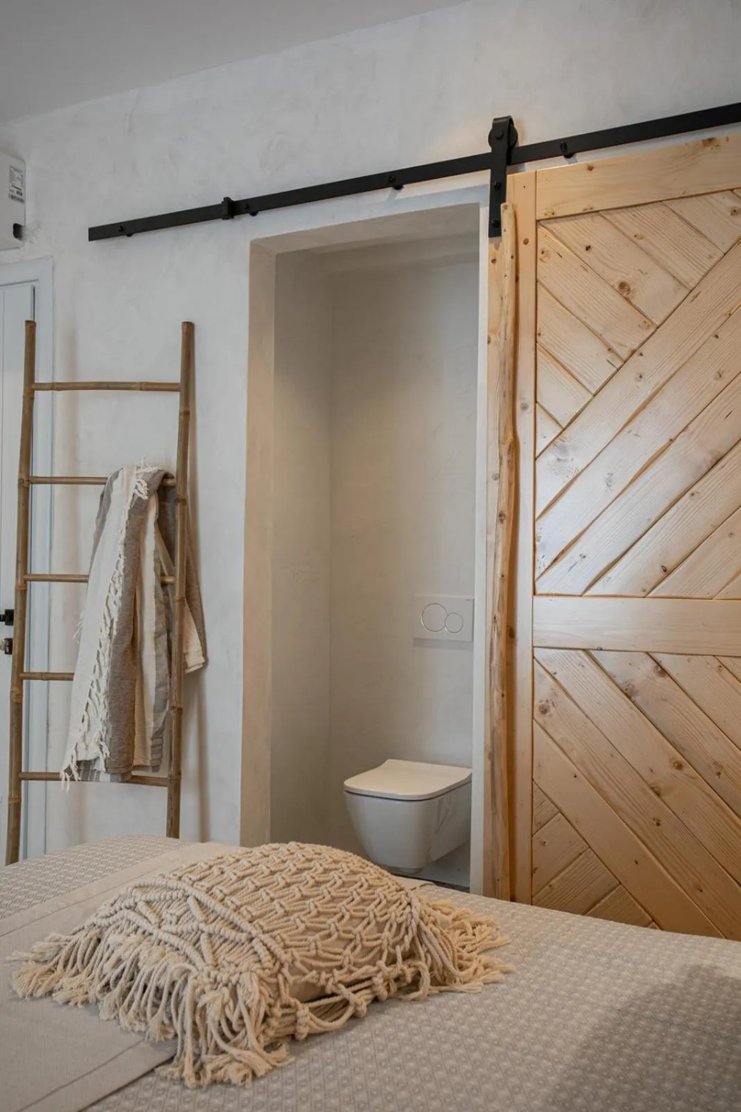 Bathroom, Bed in TERRA FOS NAXOS STUDIOS