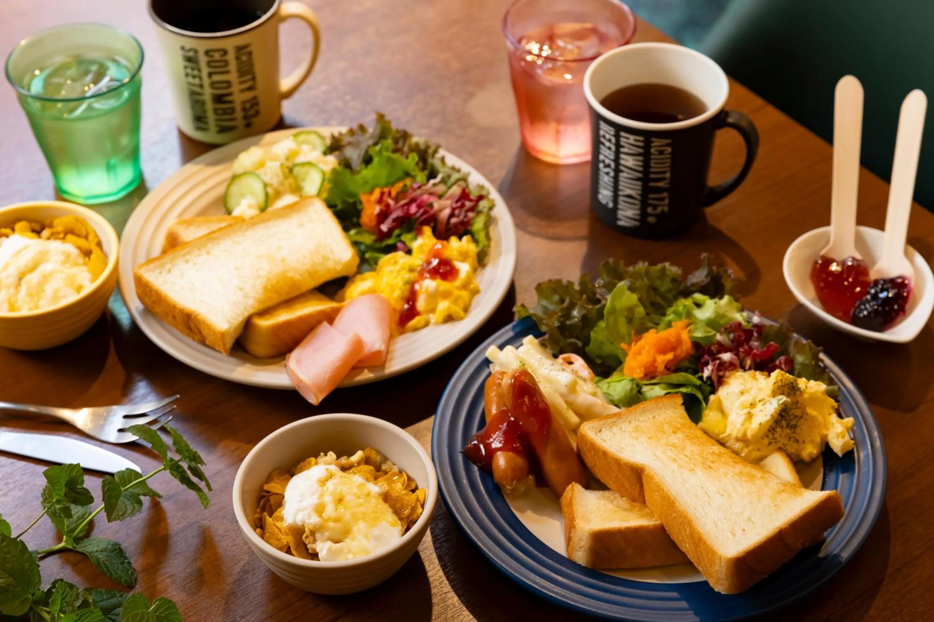 Breakfast in IMANO OSAKA SHINSAIBASHI HOSTEL