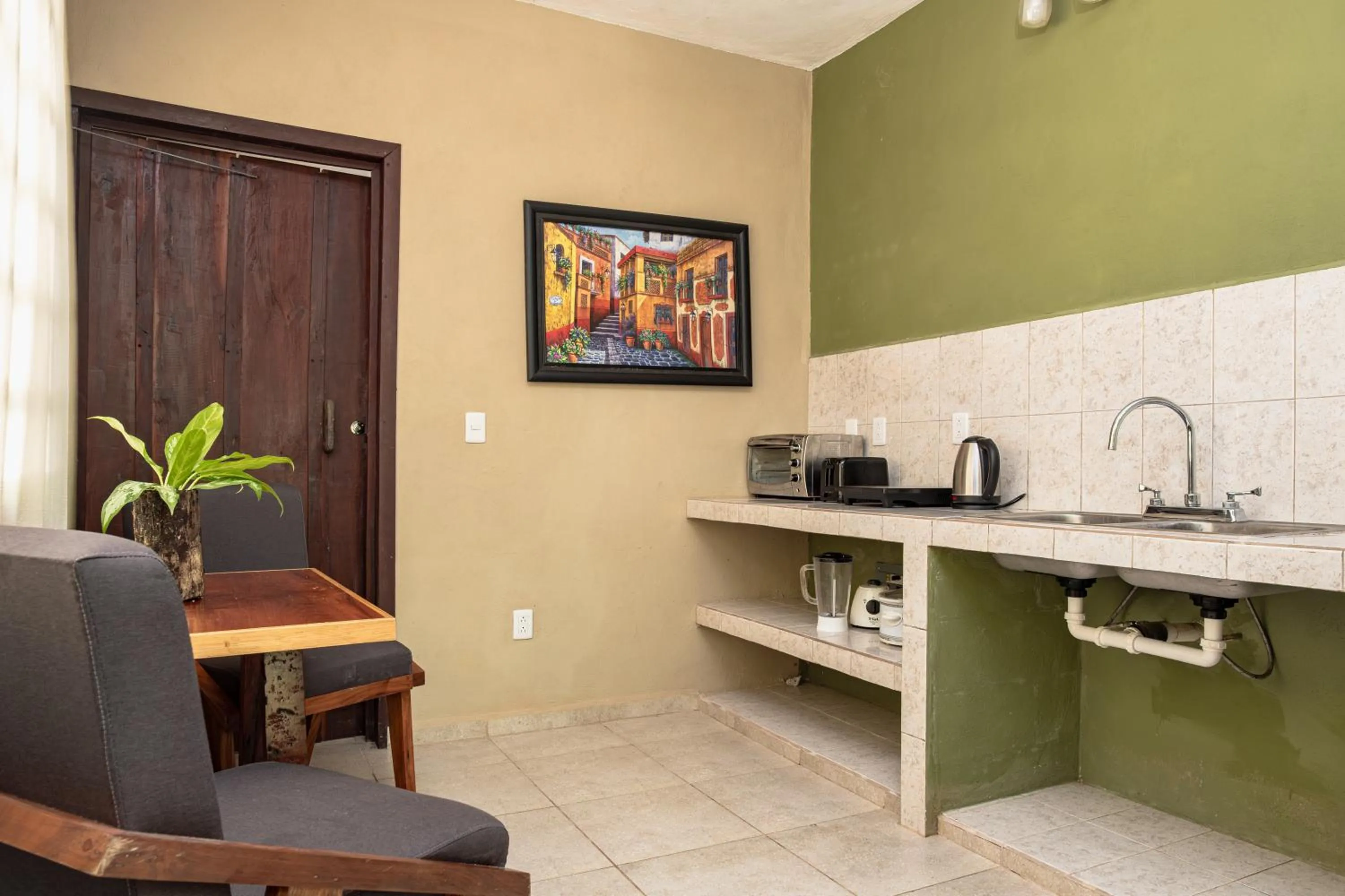 Kitchen or kitchenette in Hokhmah Heart Hotel