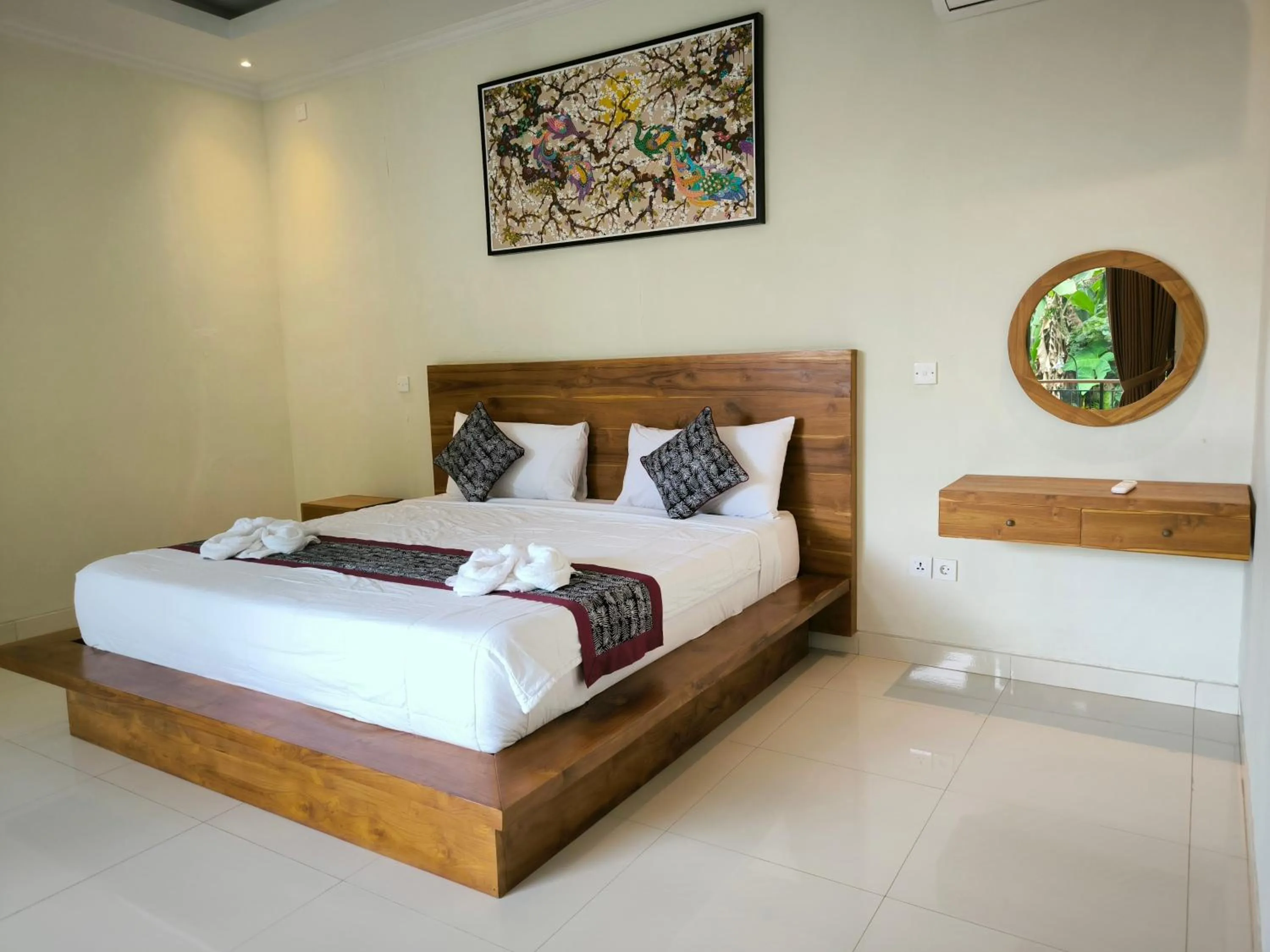 Bed in Pondok Bambu Homestay