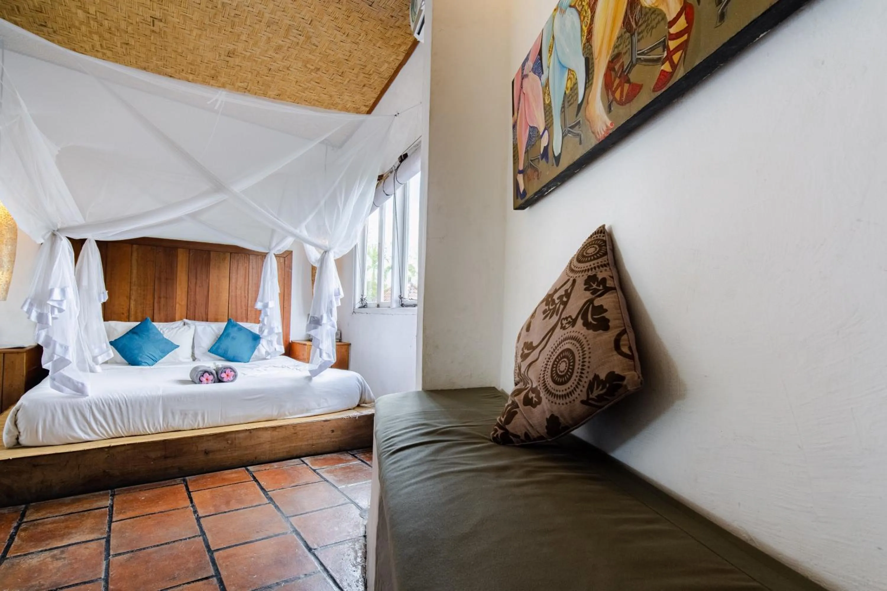 Seating area, Bed in The Onion Collective