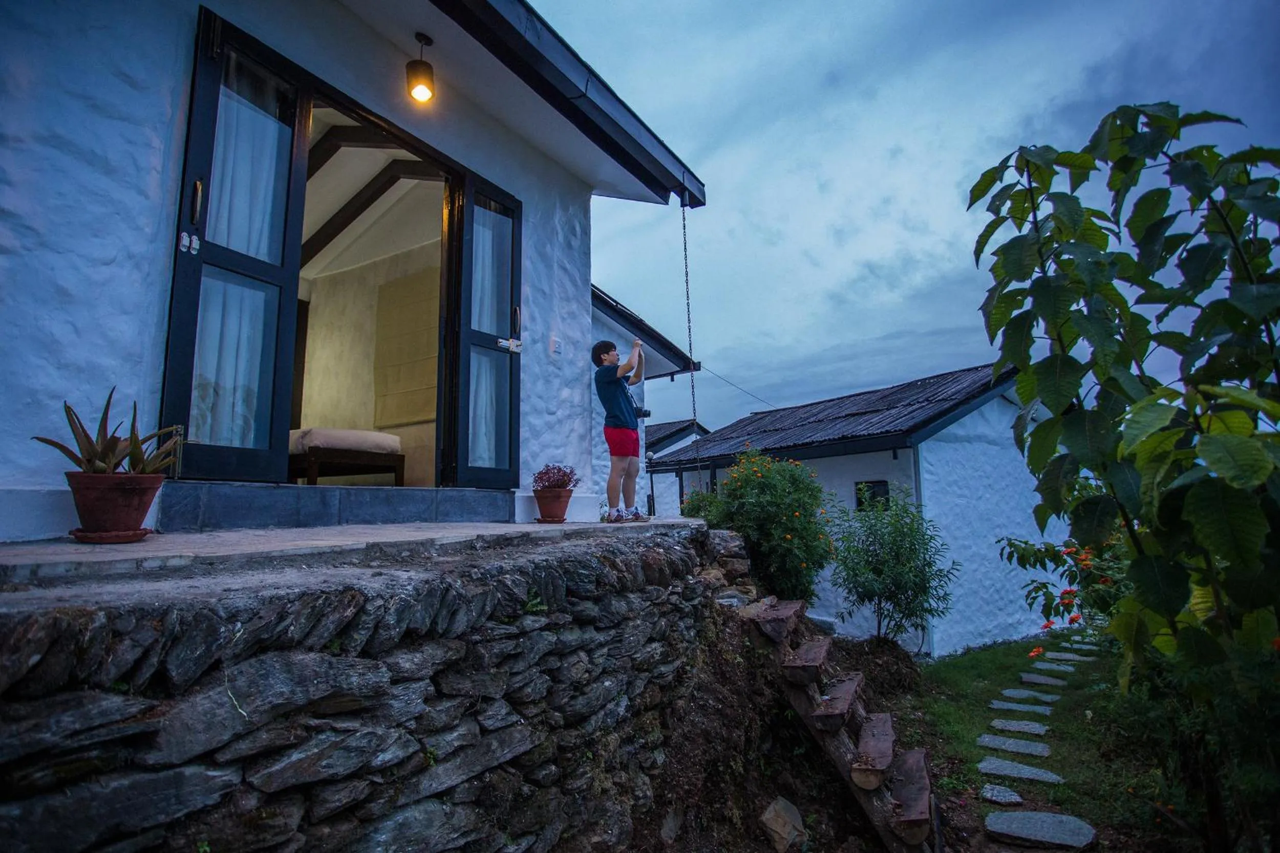 Facade/entrance in Raniban Retreat