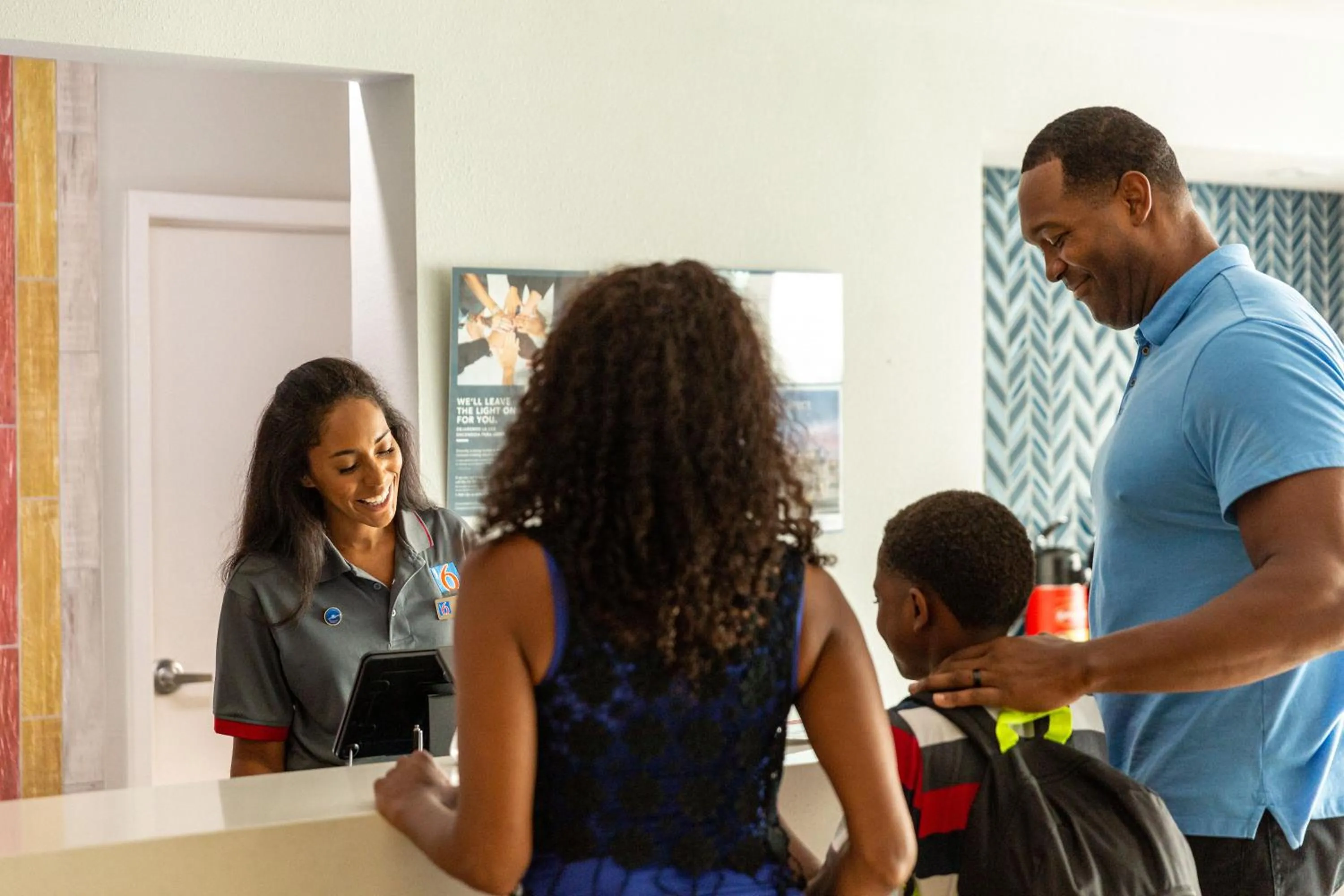 People in Studio 6 Suites Madera, CA Yosemite