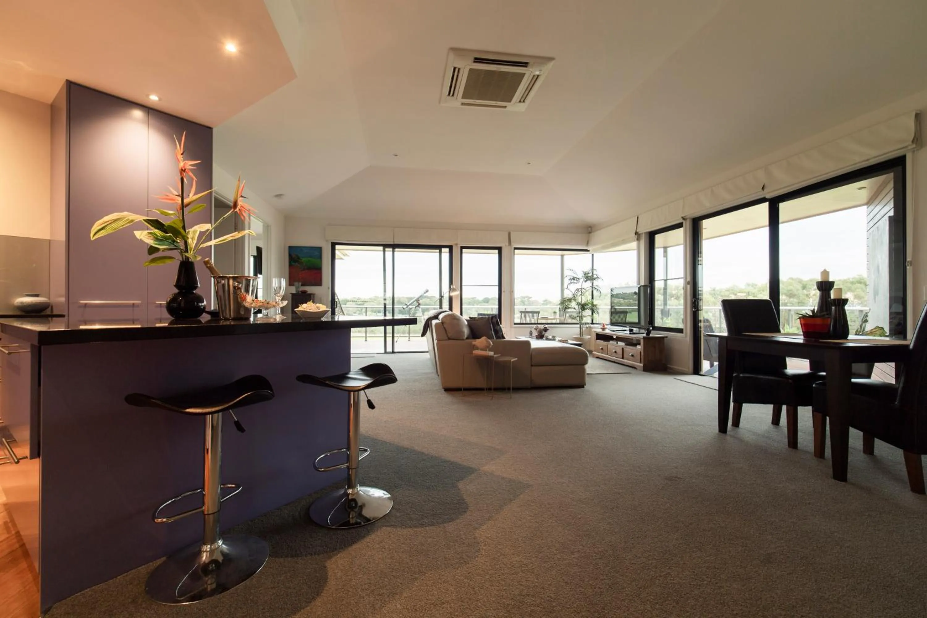 Living room in Hilltop Apartments Phillip Island