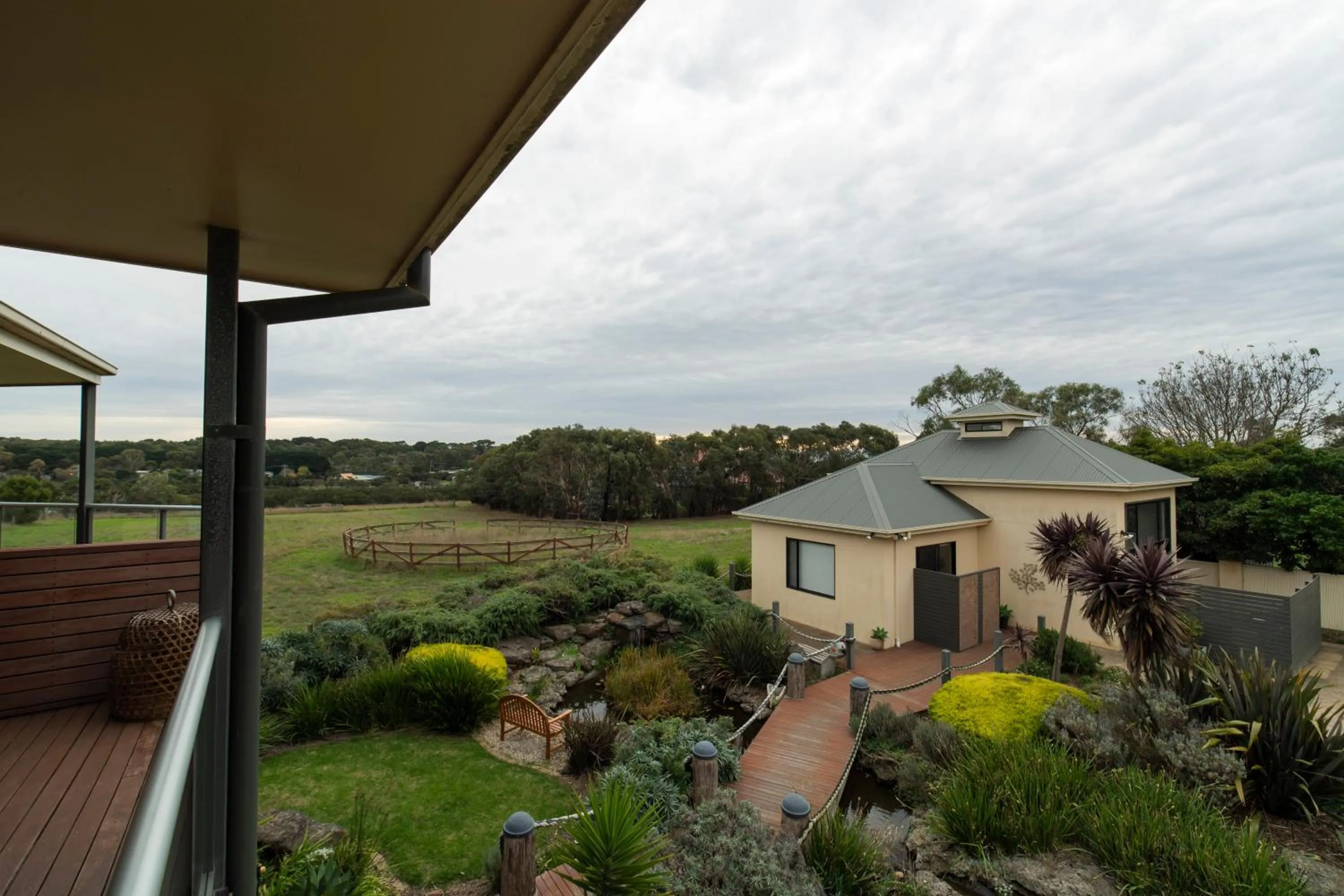 Garden view in Hilltop Apartments Phillip Island