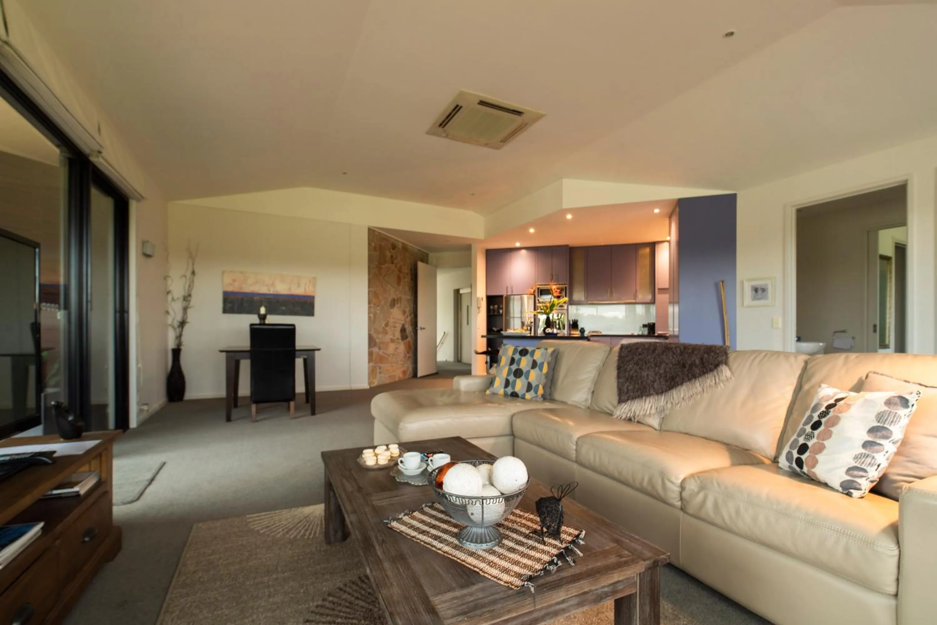 Living room in Hilltop Apartments Phillip Island