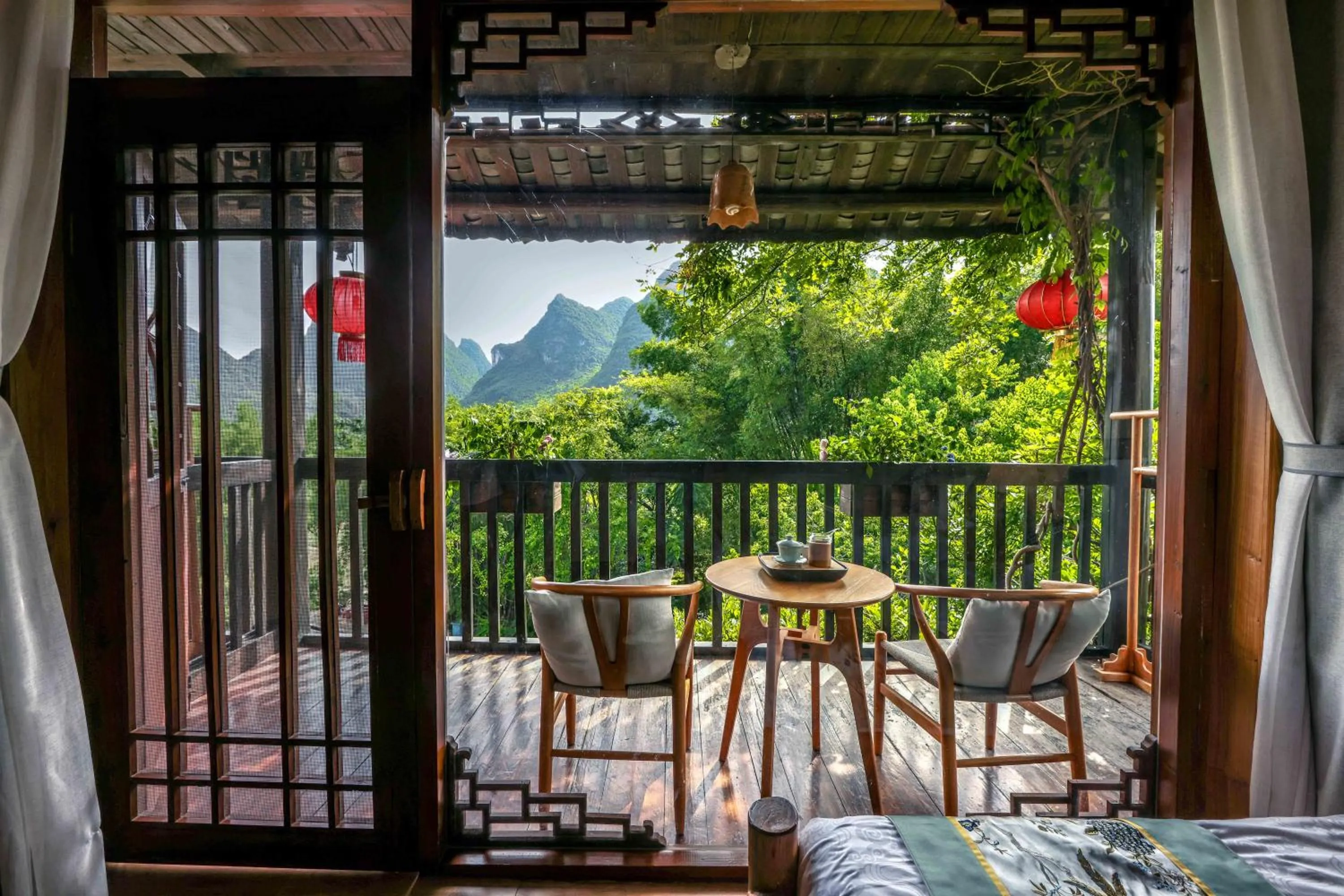 View (from property/room) in Yangshuo Tea Cozy--one way Free pick up from airport or TS 4 nights