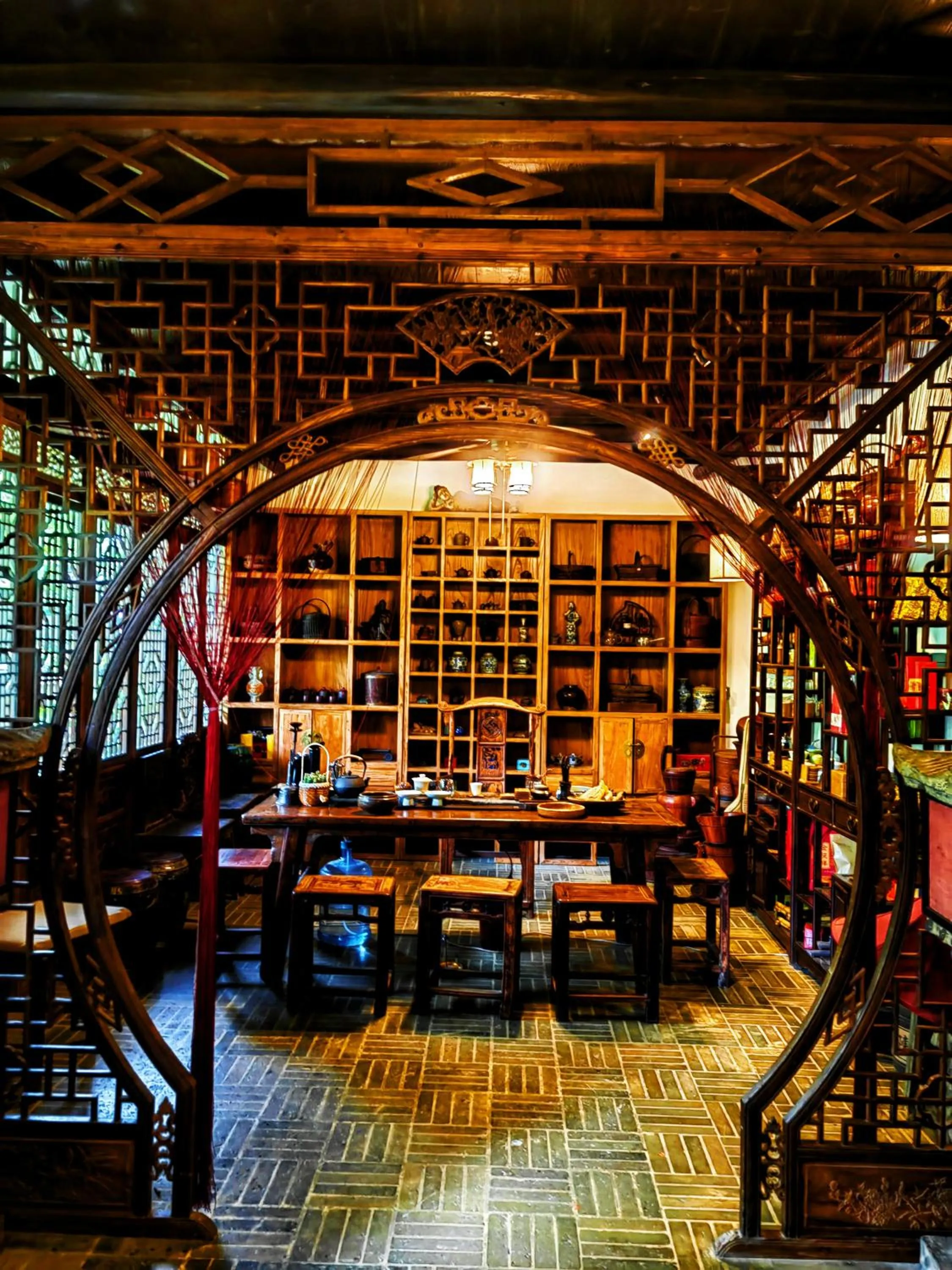 Lobby or reception in Yangshuo Tea Cozy--one way Free pick up from airport or TS 4 nights