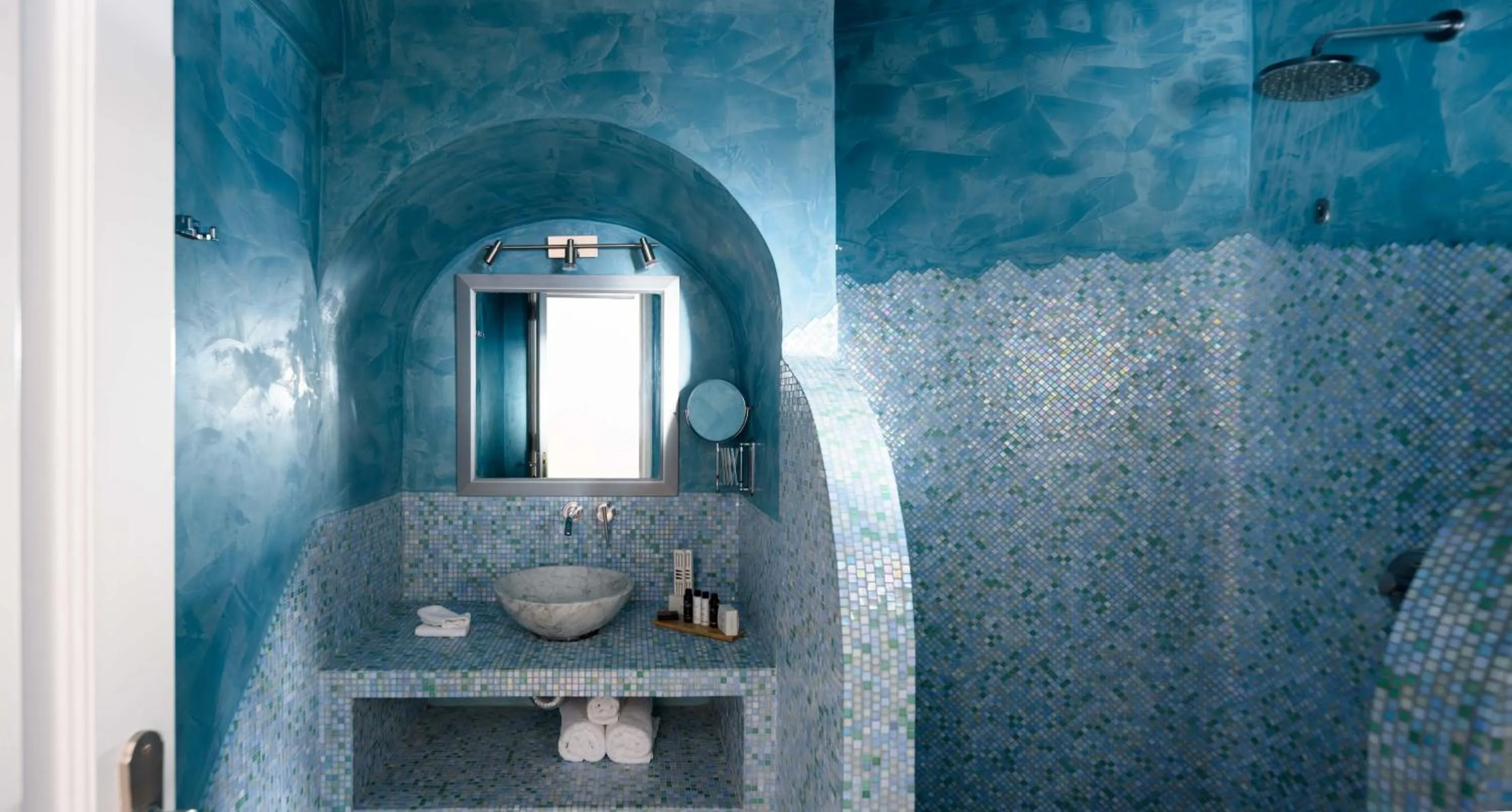 Shower in Above Blue Suites