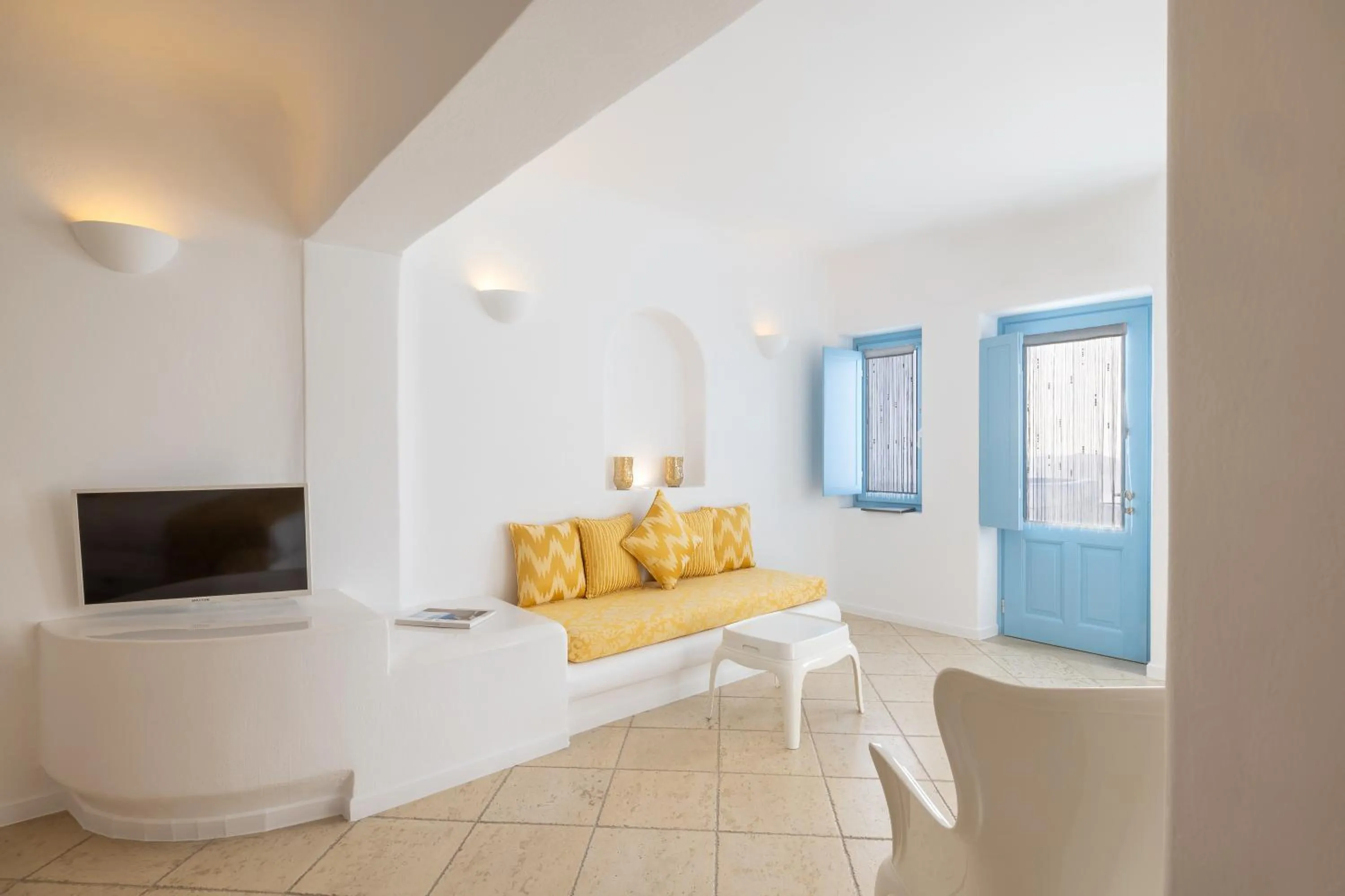 Seating area in Above Blue Suites