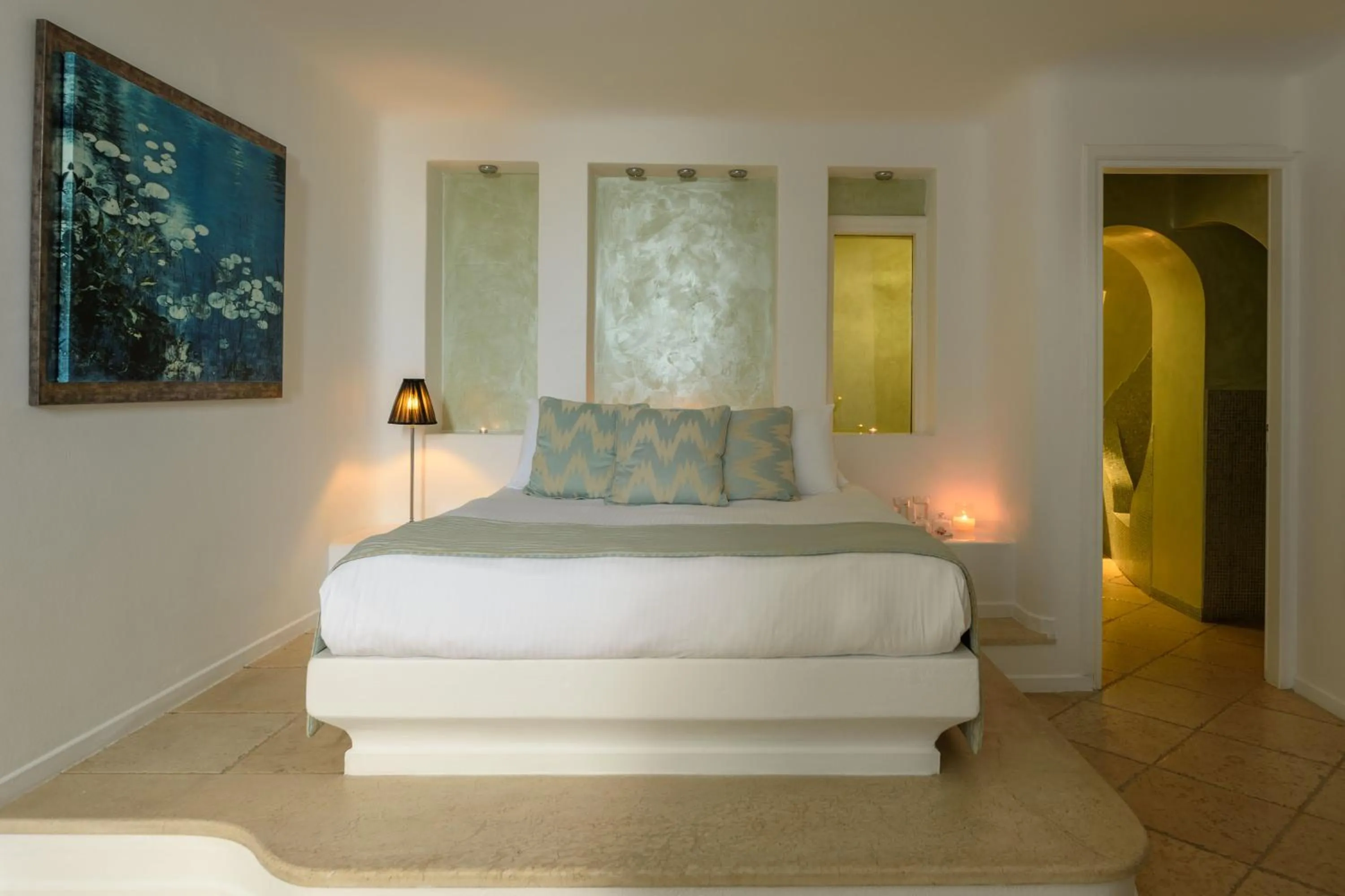 Bed in Above Blue Suites