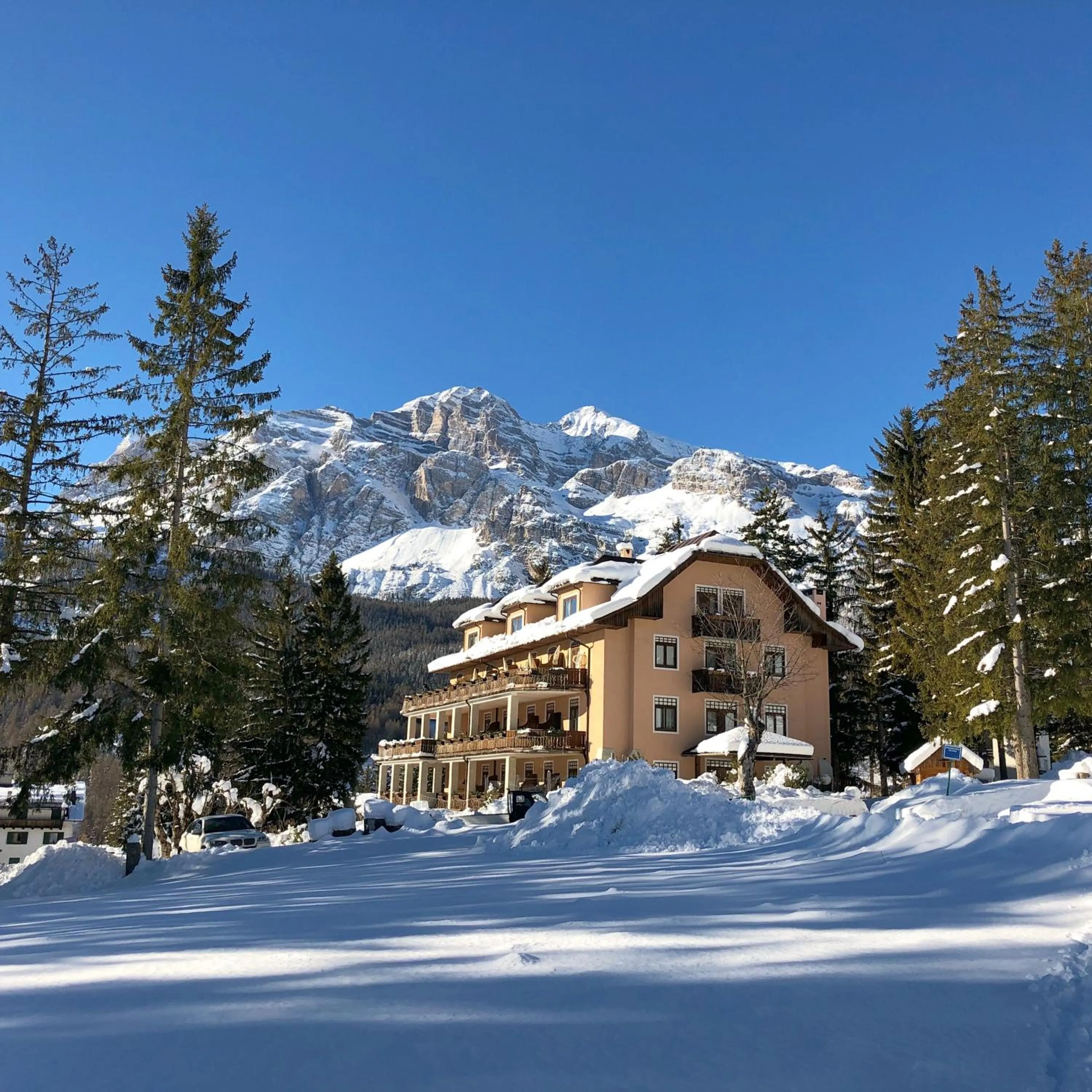 Property building in Boutique Hotel Villa Blu Cortina D'Ampezzo