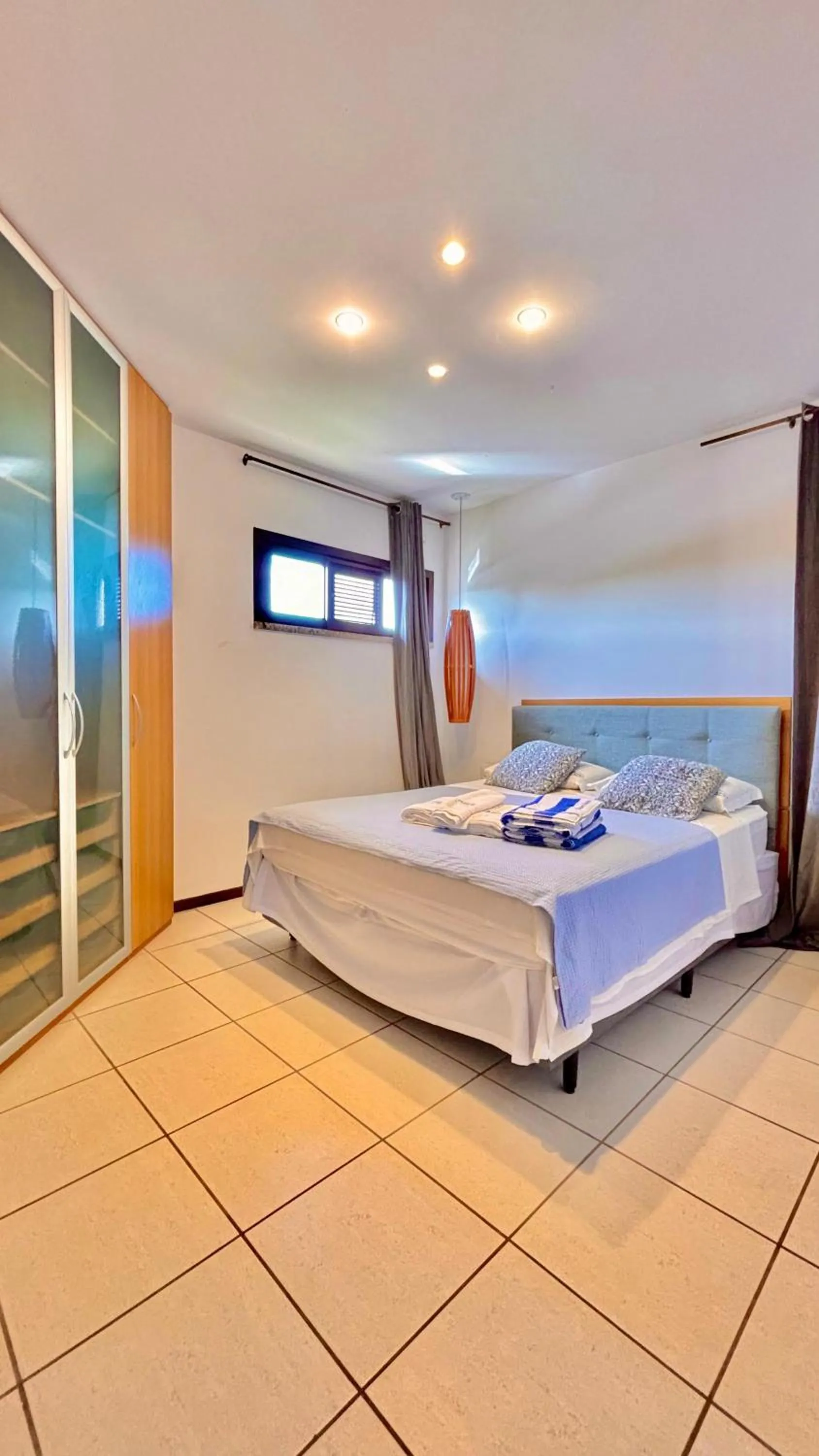 Bed in Dream Beach Cumbuco Oceanfront Apartments