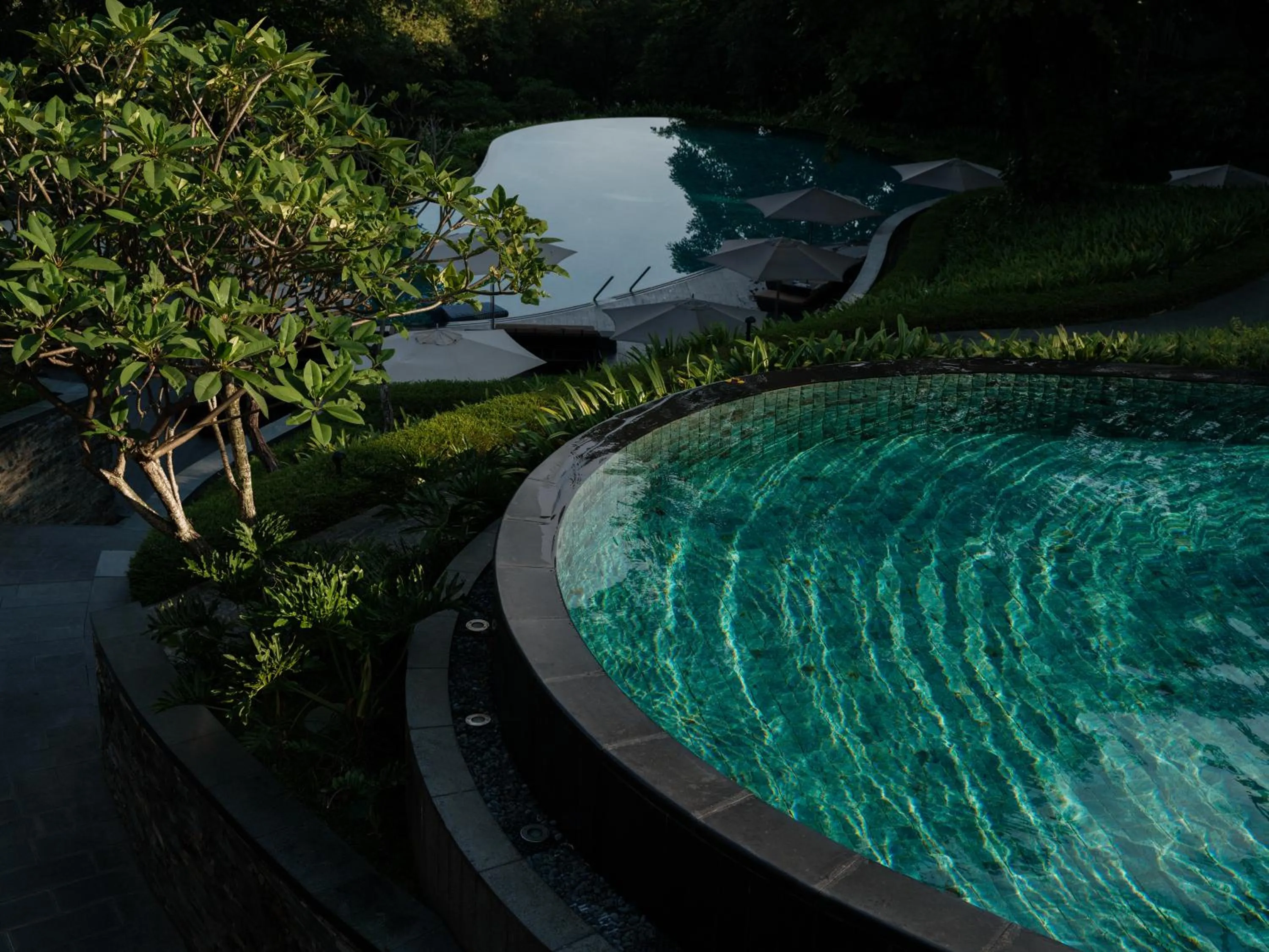 Swimming pool in Capella Singapore