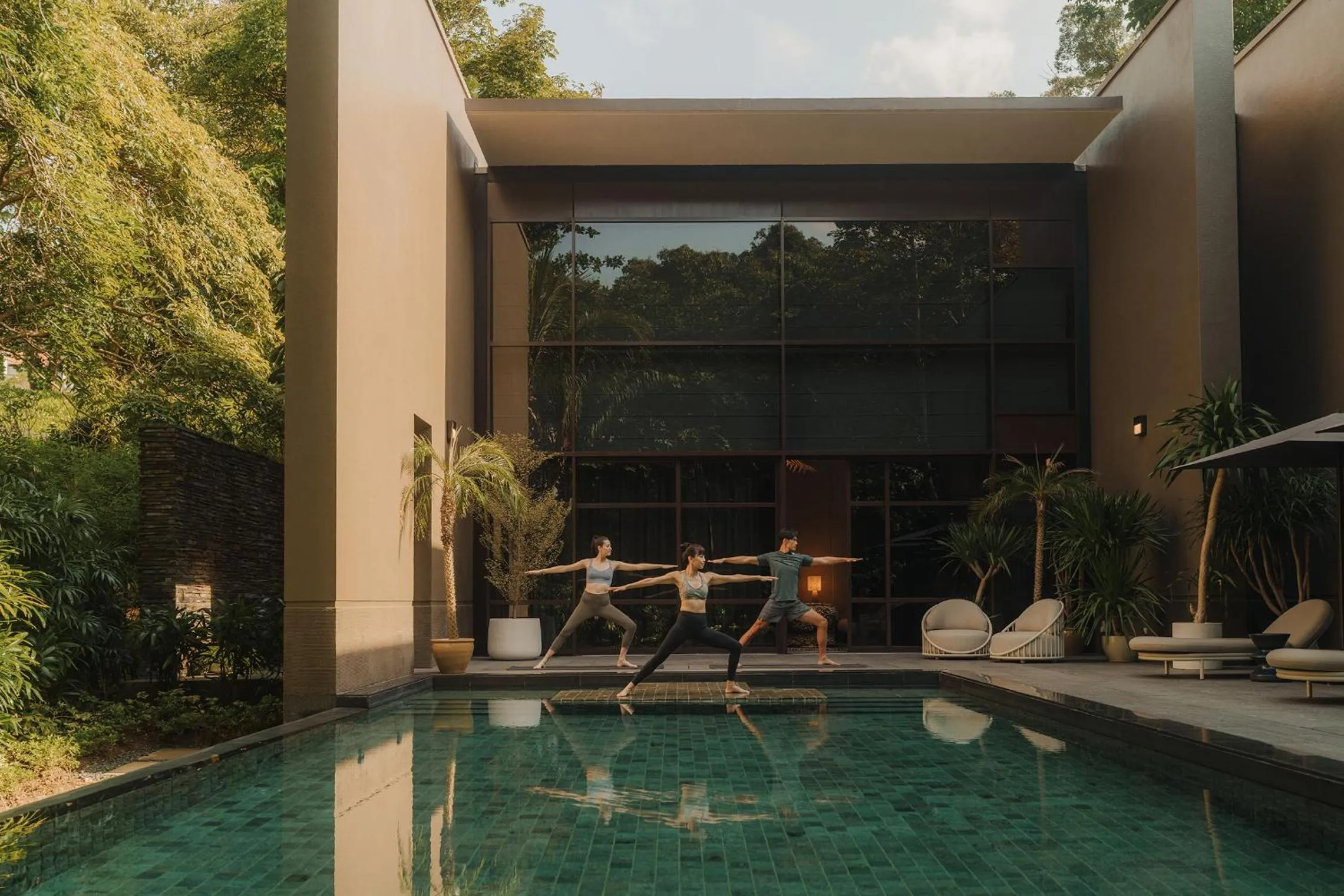 Swimming pool in Capella Singapore