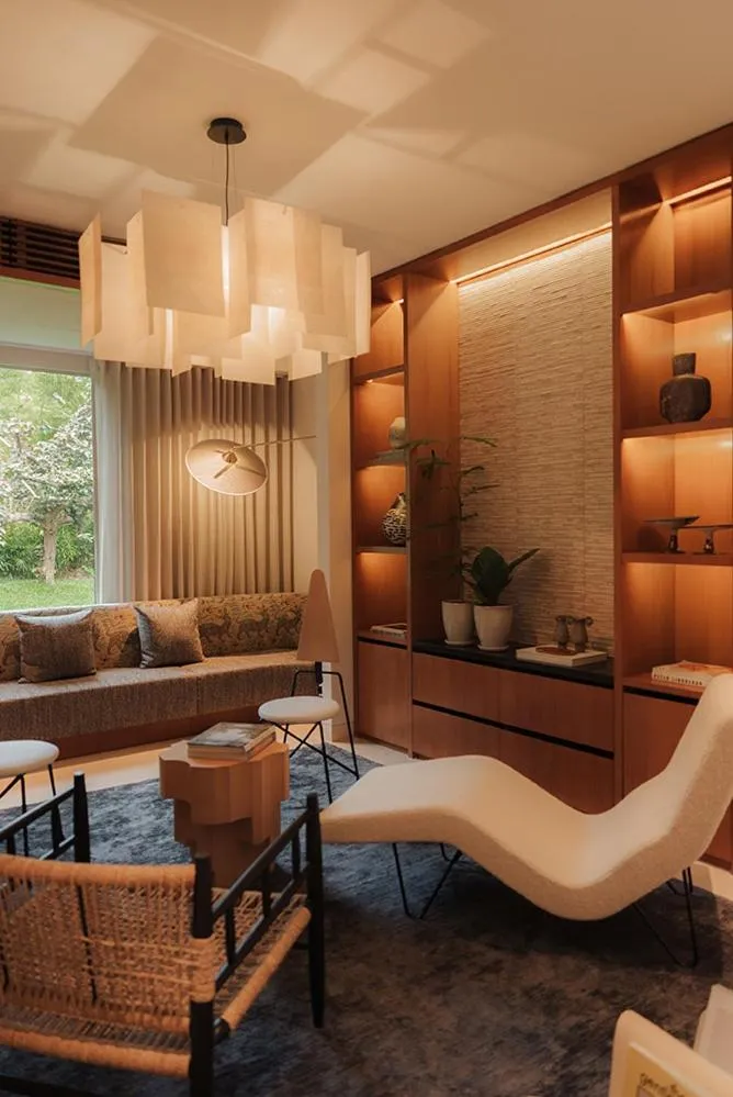 Seating area in Capella Singapore