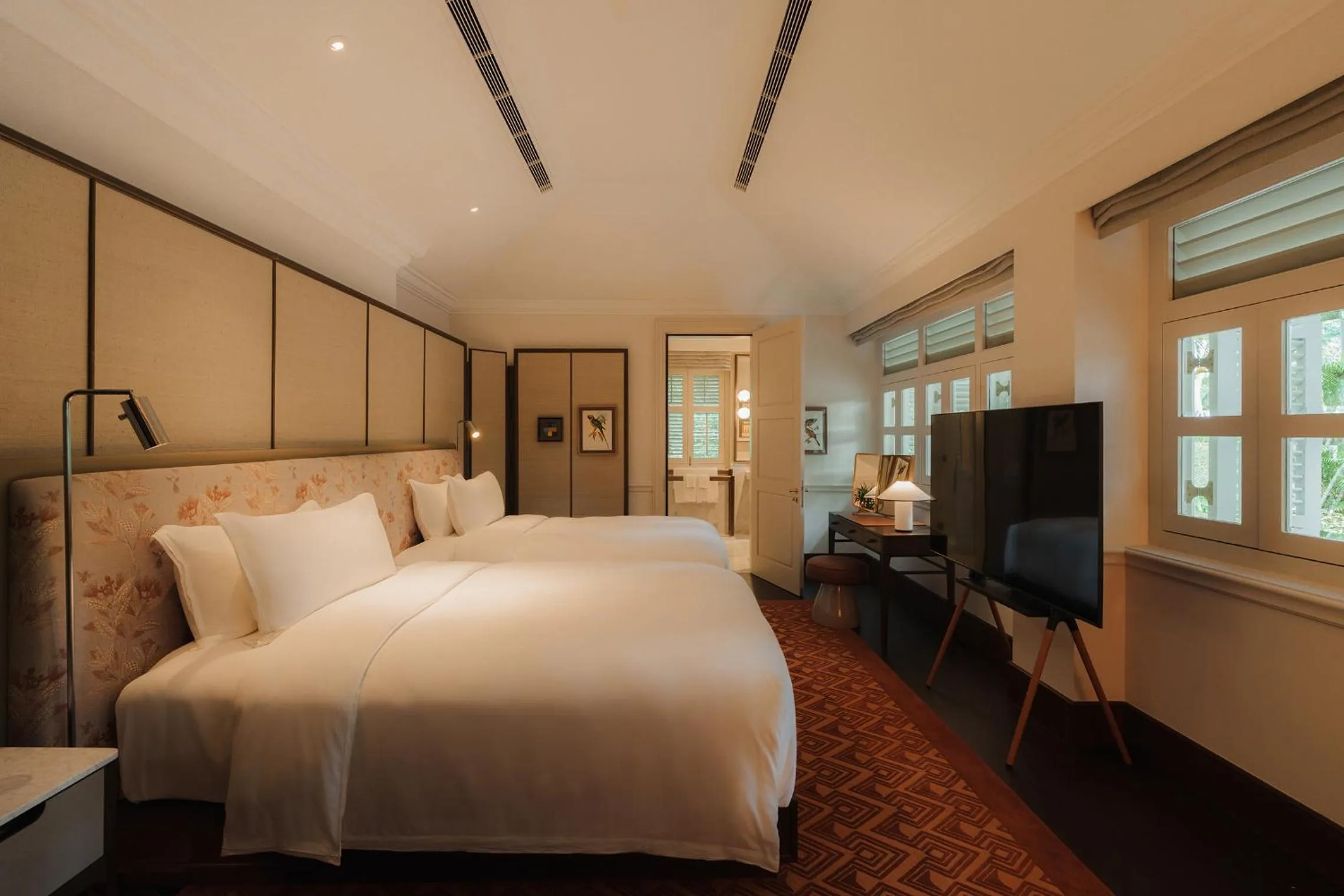 Bed in Capella Singapore